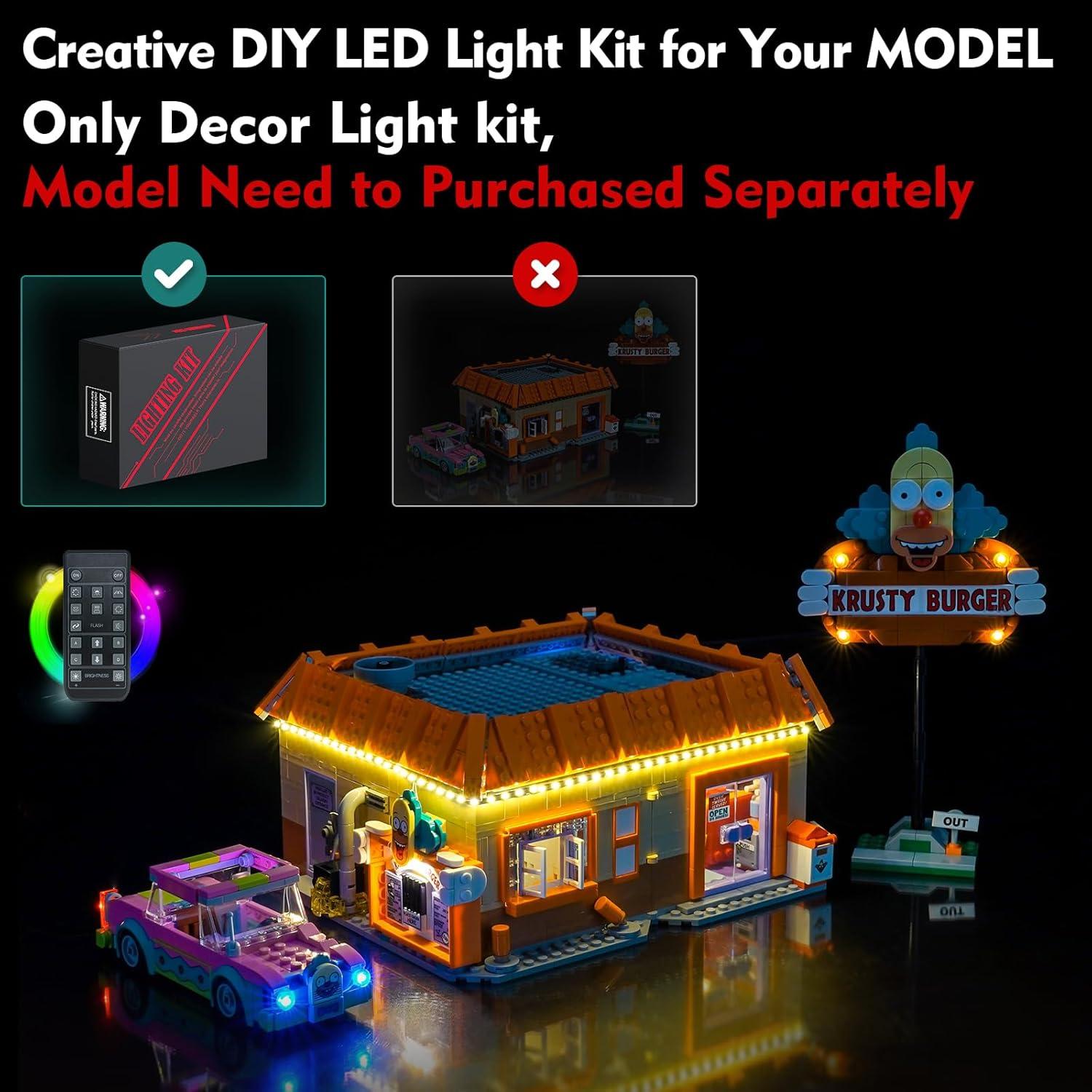 Kit de luz LED LocoLee para LEGO 10352 Krusty Burger