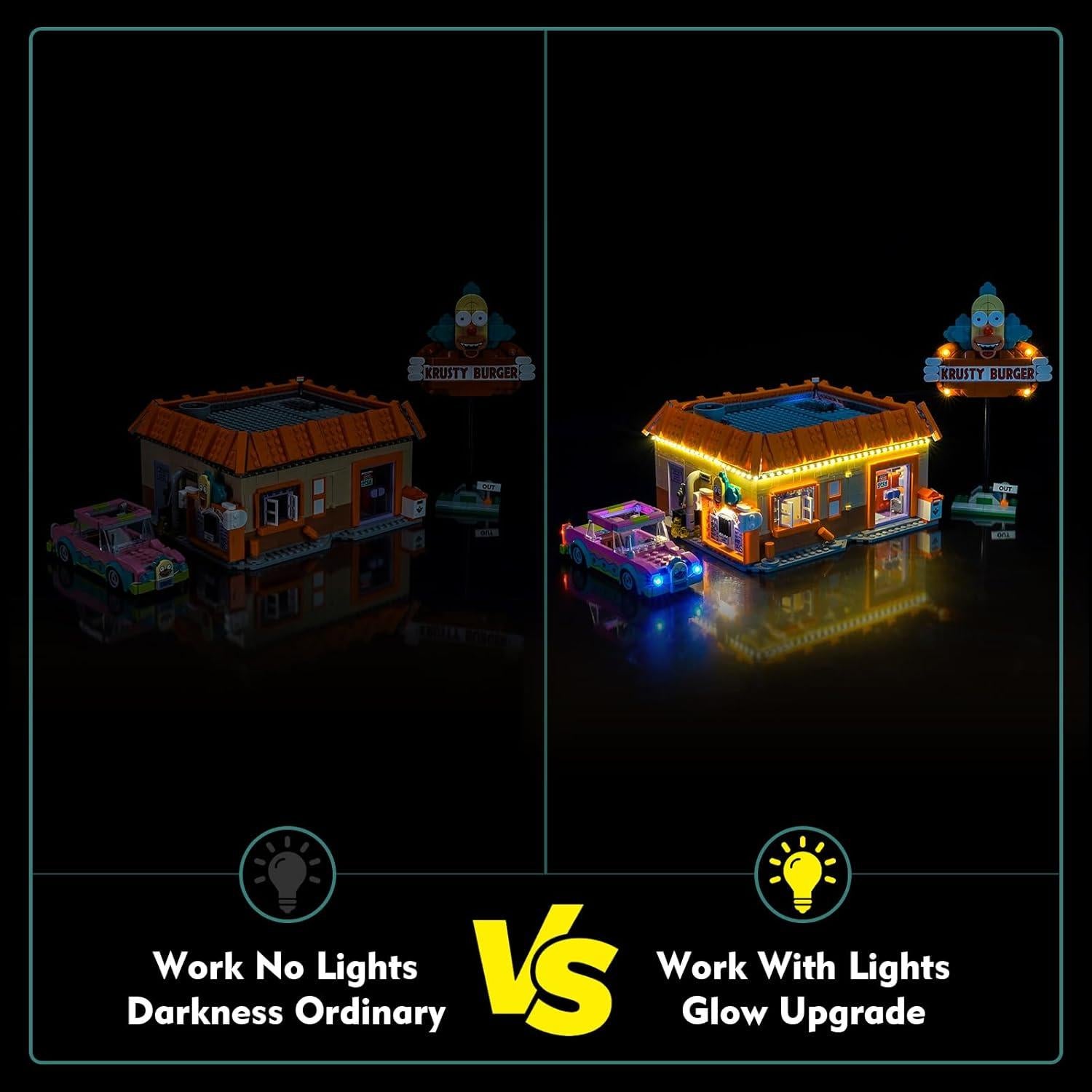 Kit de luz LED LocoLee para LEGO 10352 Krusty Burger