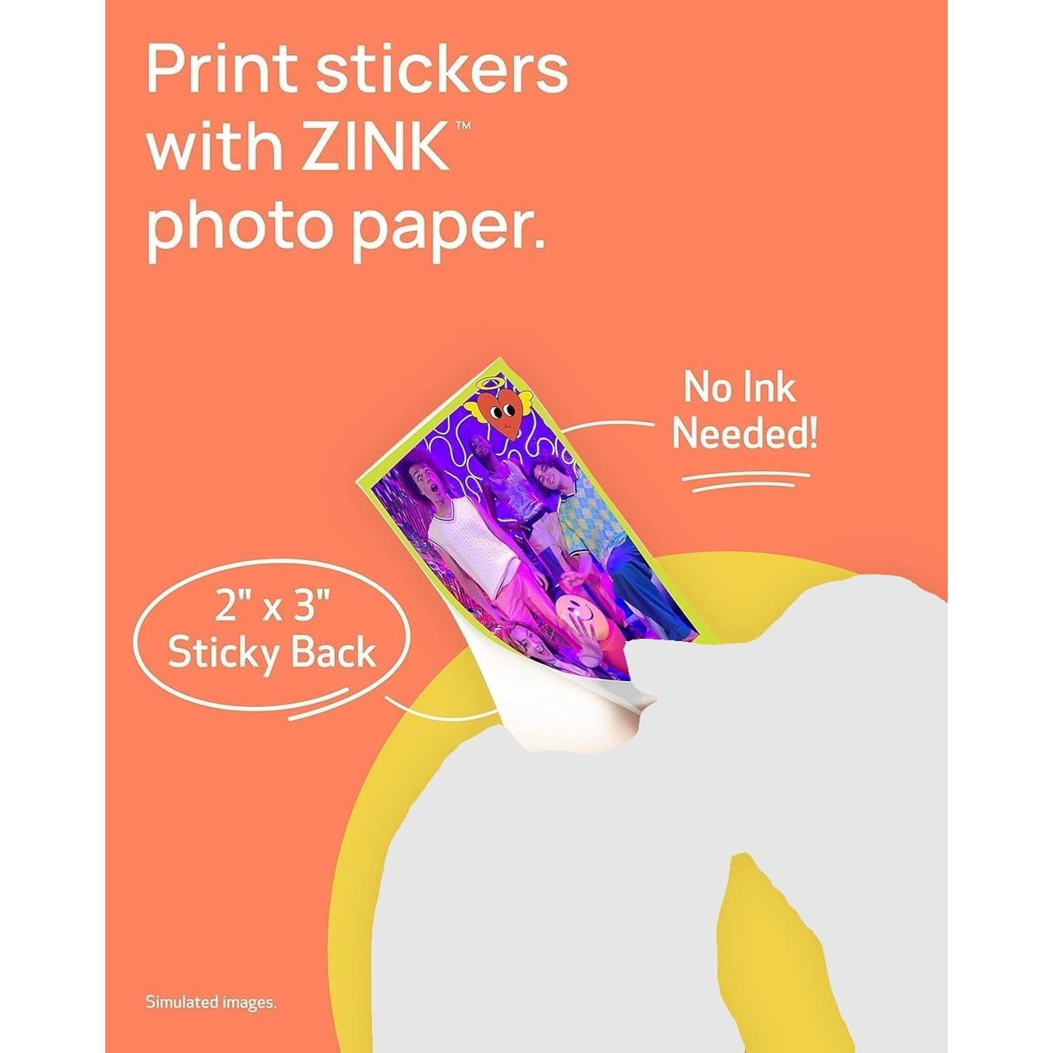 Impresora de Fotos Mini Canon IVY 2 - ZINK Adhesiva 110 Hojas