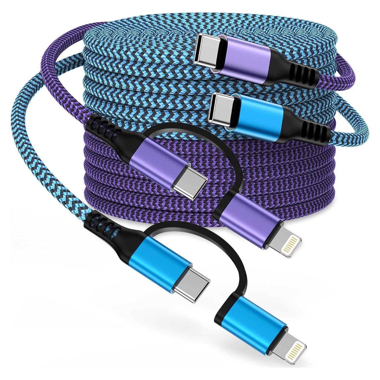 Cable de Carga 2 en 1 Ocbuo USB-C a Lightning 6FT