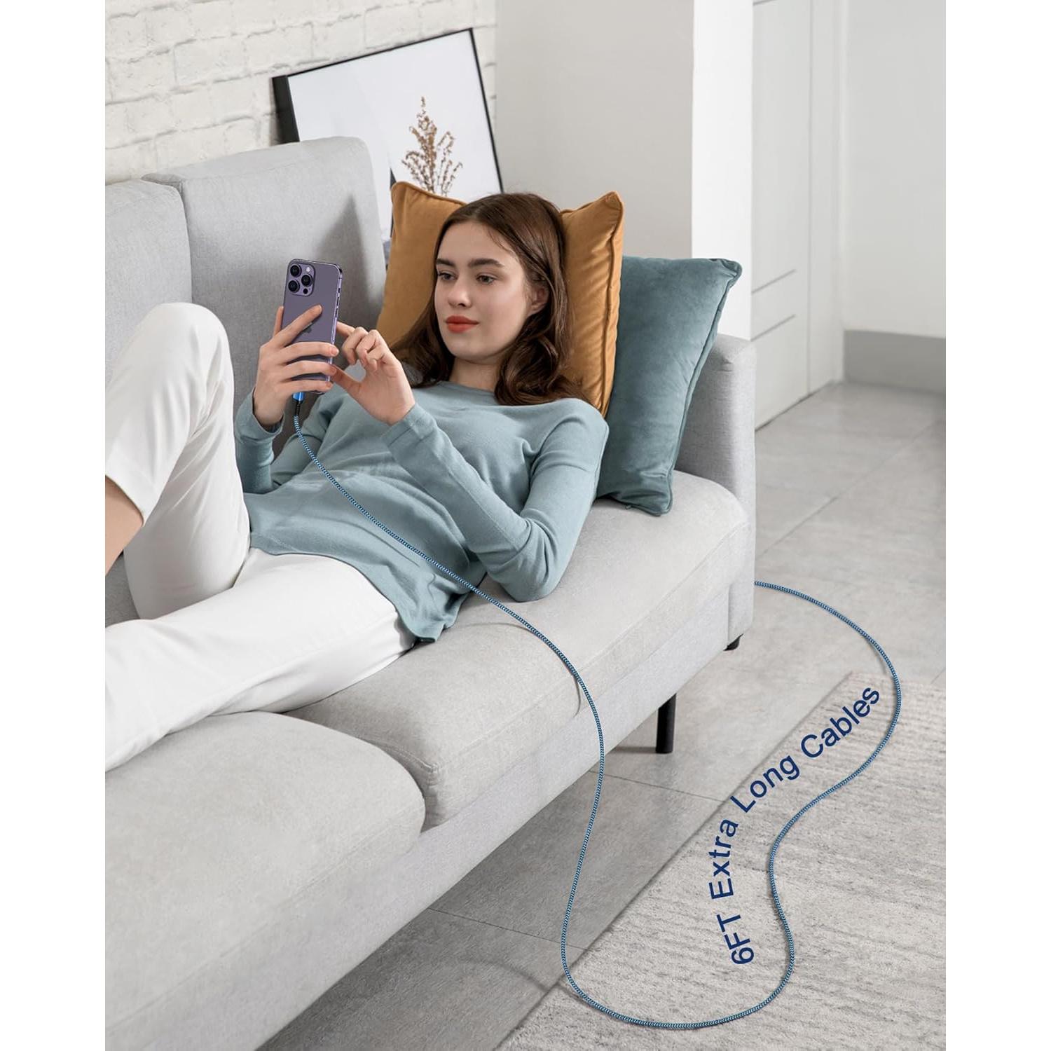 Cable USB-C a Lightning 2Pack 1.83m Ocbuo Carga Rápida