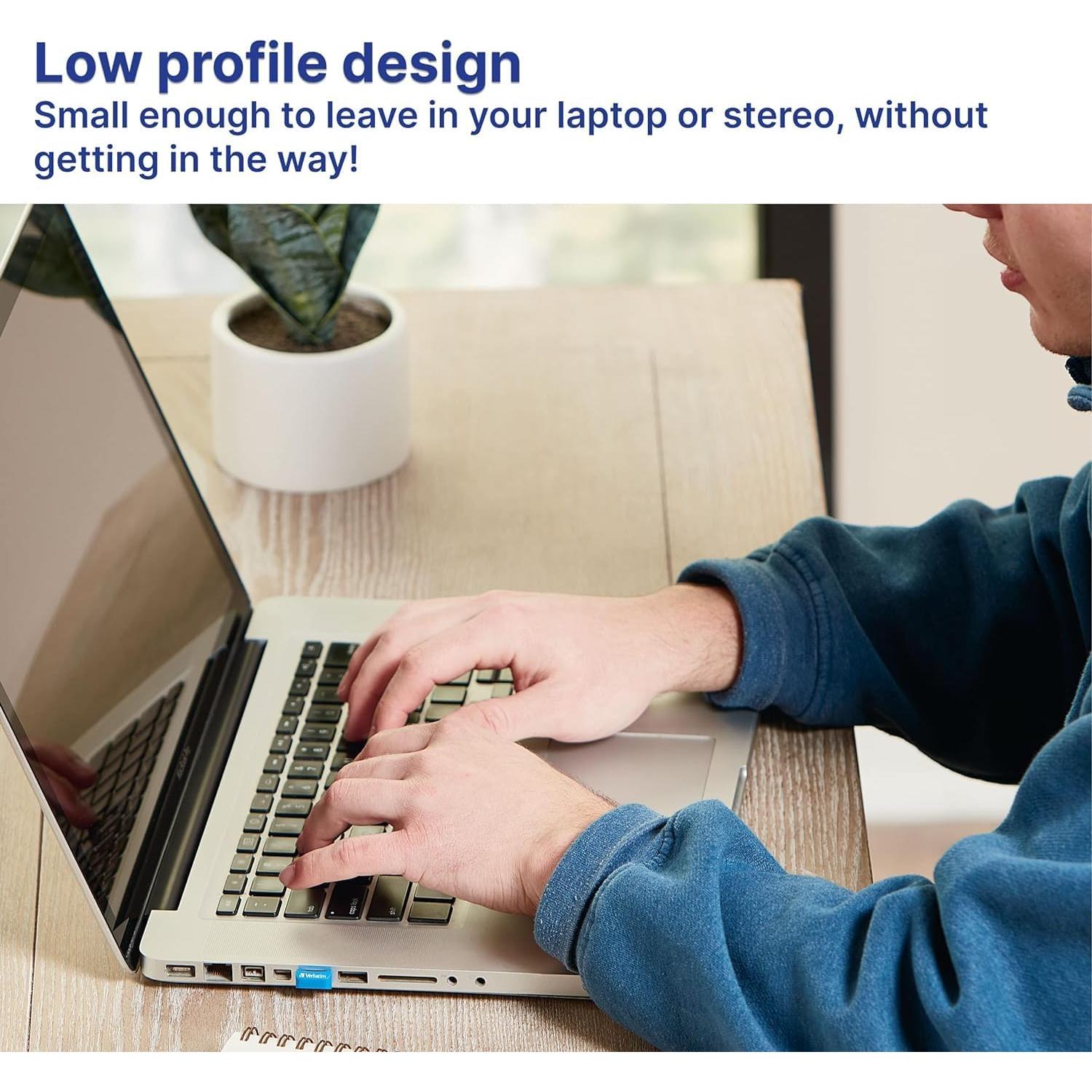 Verbatim 16GB Store 'n' Stay Nano USB 3.2 Gen 1 Flash Drive Snag-free Low Profile Thumb Drive - Blue