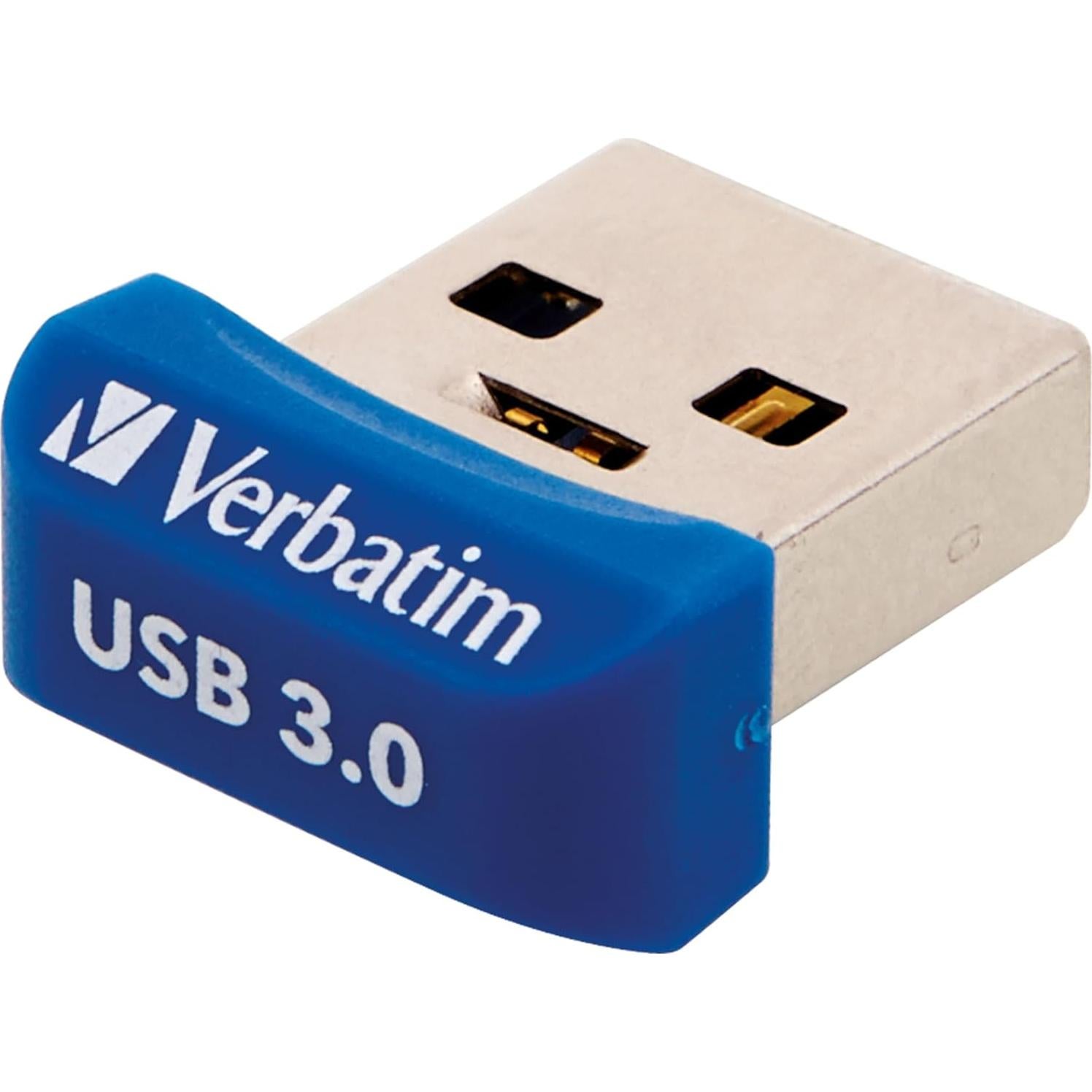 Verbatim 16GB Store 'n' Stay Nano USB 3.2 Gen 1 Flash Drive Snag-free Low Profile Thumb Drive - Blue