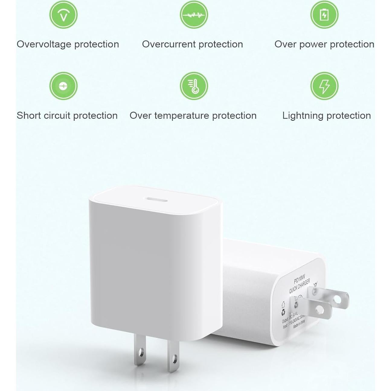 Cargador de pared USB-C 20W MFi iGENJUN para iPhone y iPad