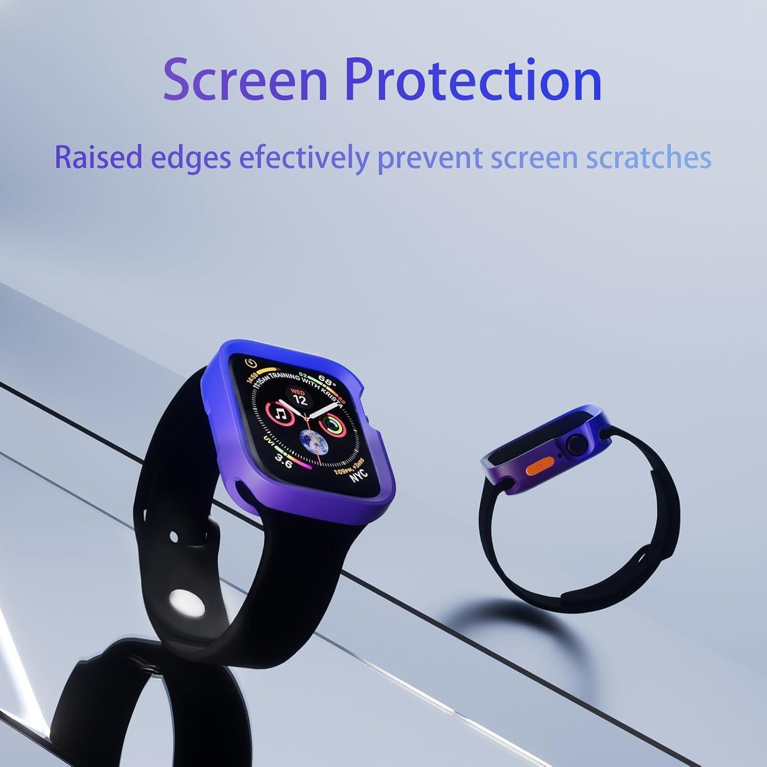 Funda Bumper TPU SDOCEBF para Apple Watch 40/41mm Azul-Púrpura