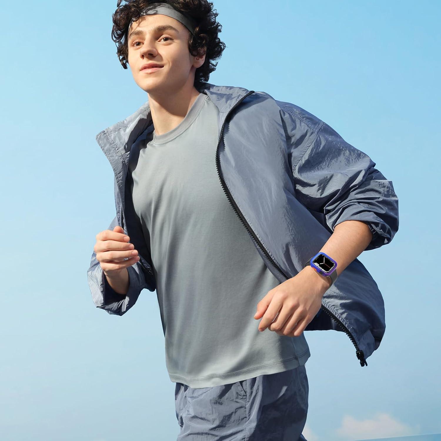 Funda Bumper TPU SDOCEBF para Apple Watch 40/41mm Azul-Púrpura