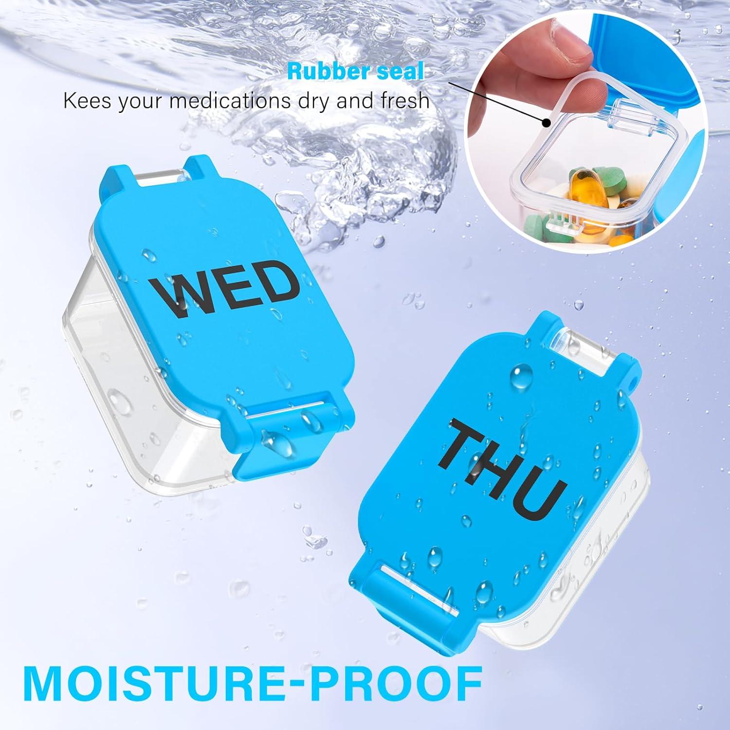 Organizador de Pastillas Semanal Yaklim - Extra Grande Azul