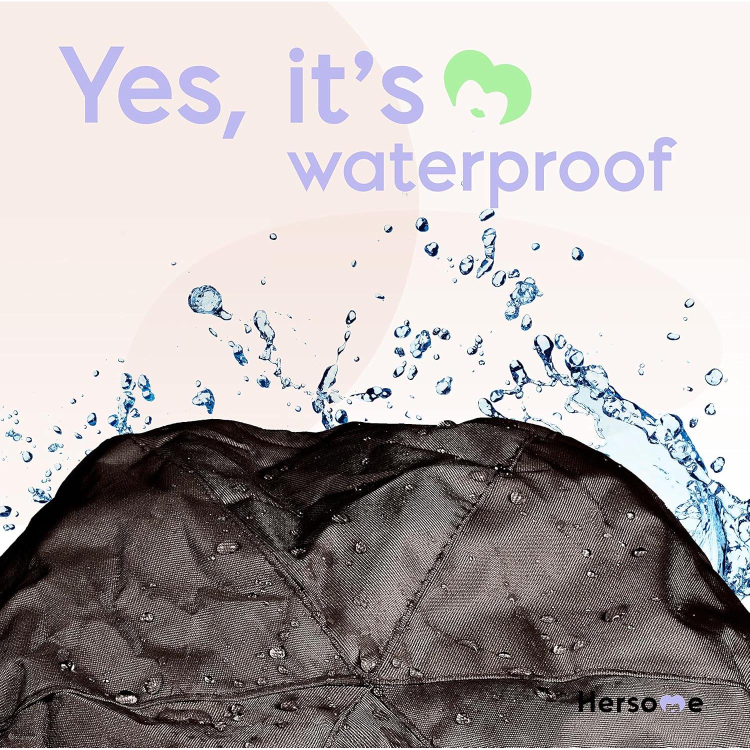 Gorro de Ducha Premium Hairsome Negro Reutilizable Impermeable