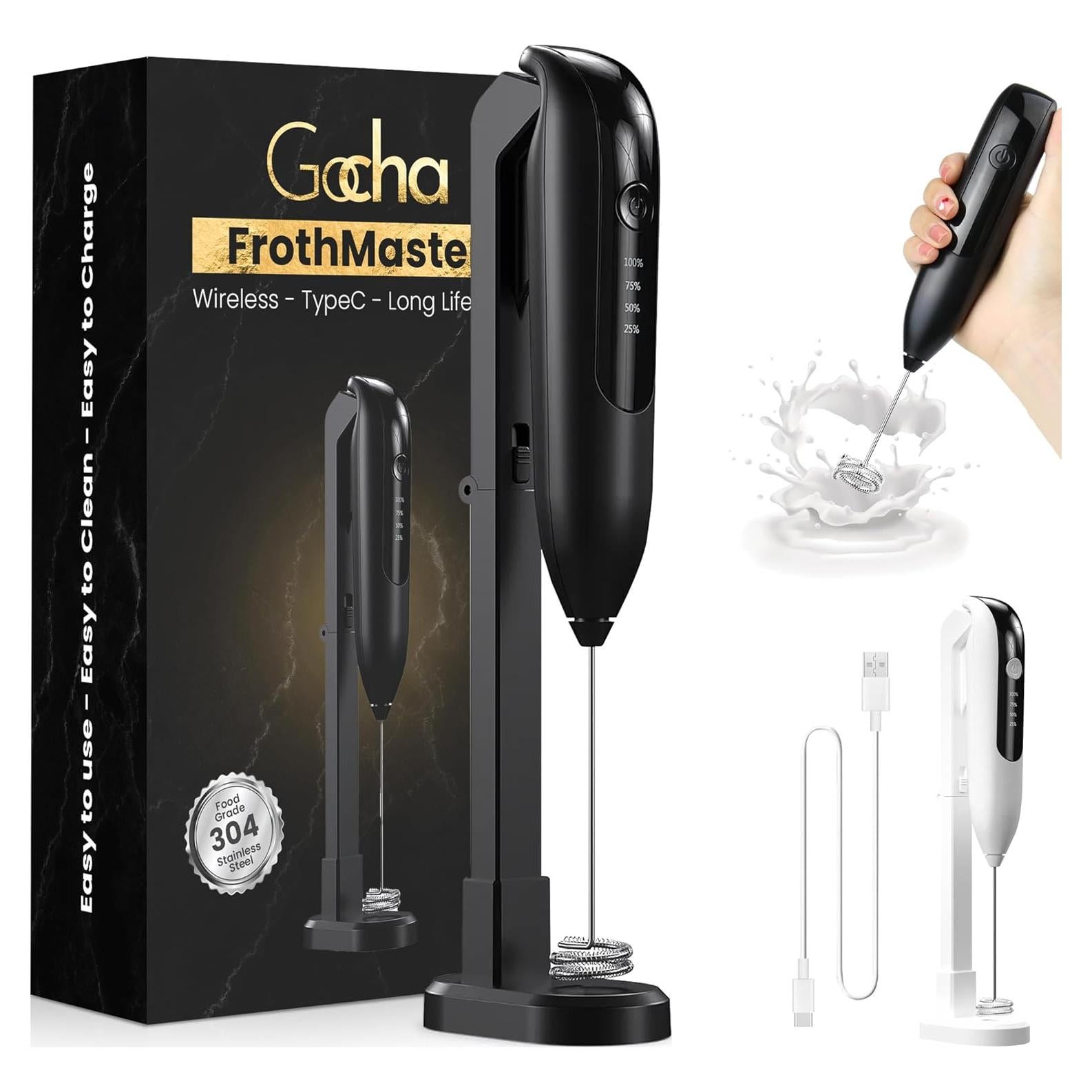 Espumador de Leche Eléctrico GOCHA FrothMaster X2 - USB-C