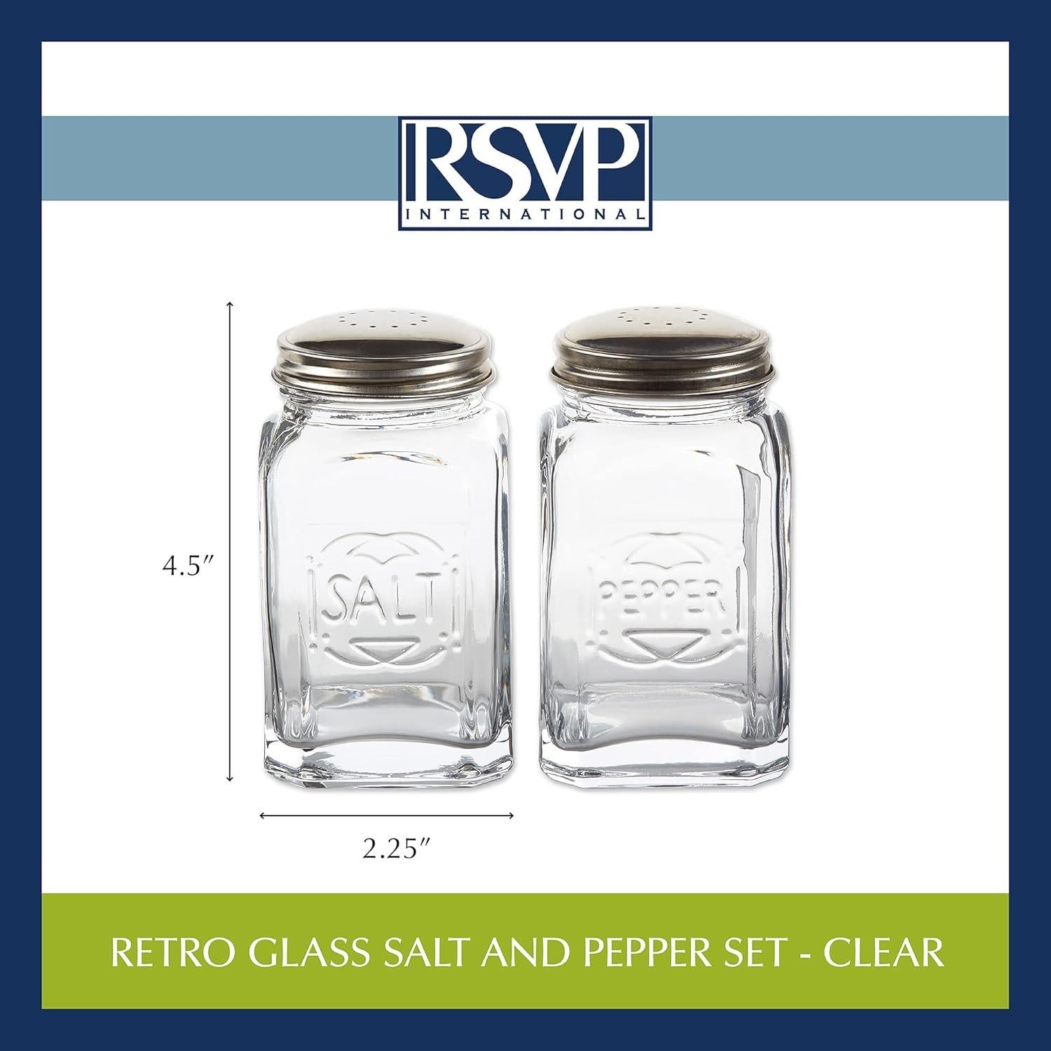Salero y Pimentero Jumbo RSVP Internacional Cristal 236ml