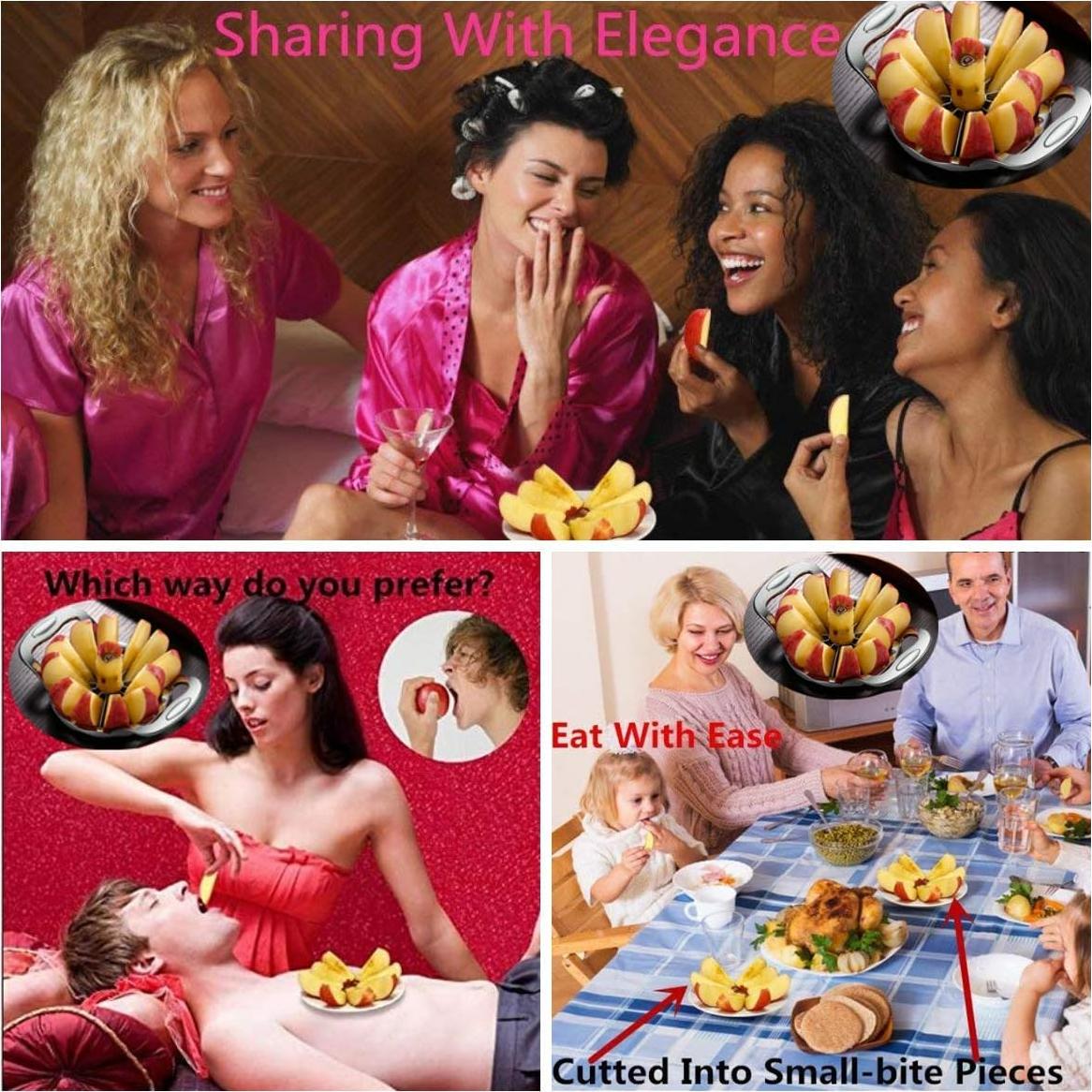 Cortador y Descorazonador de Manzanas Yhtawoo Acero Inoxidable 12 Rebanadas