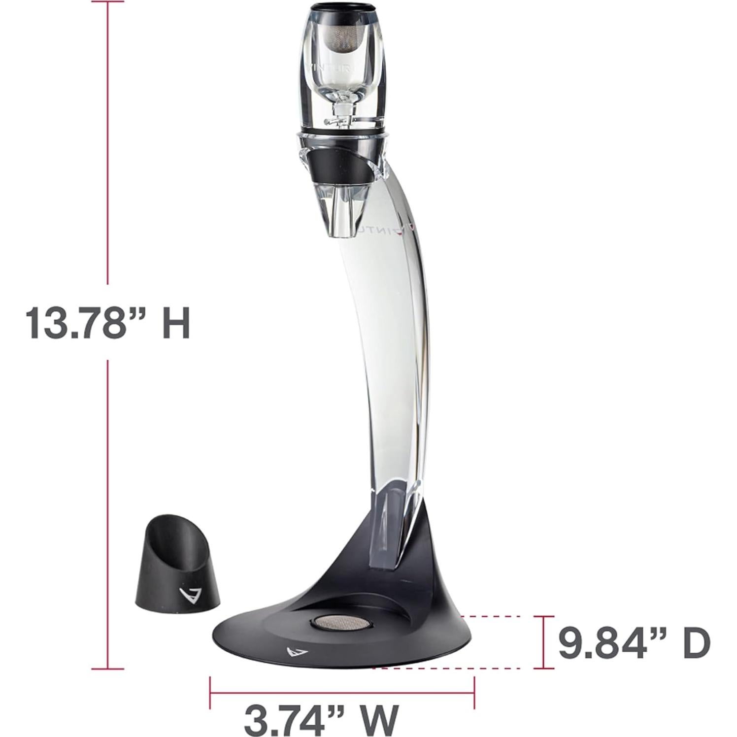 Aerador de Vino Tinto Vinturi Deluxe 6 Piezas Negro