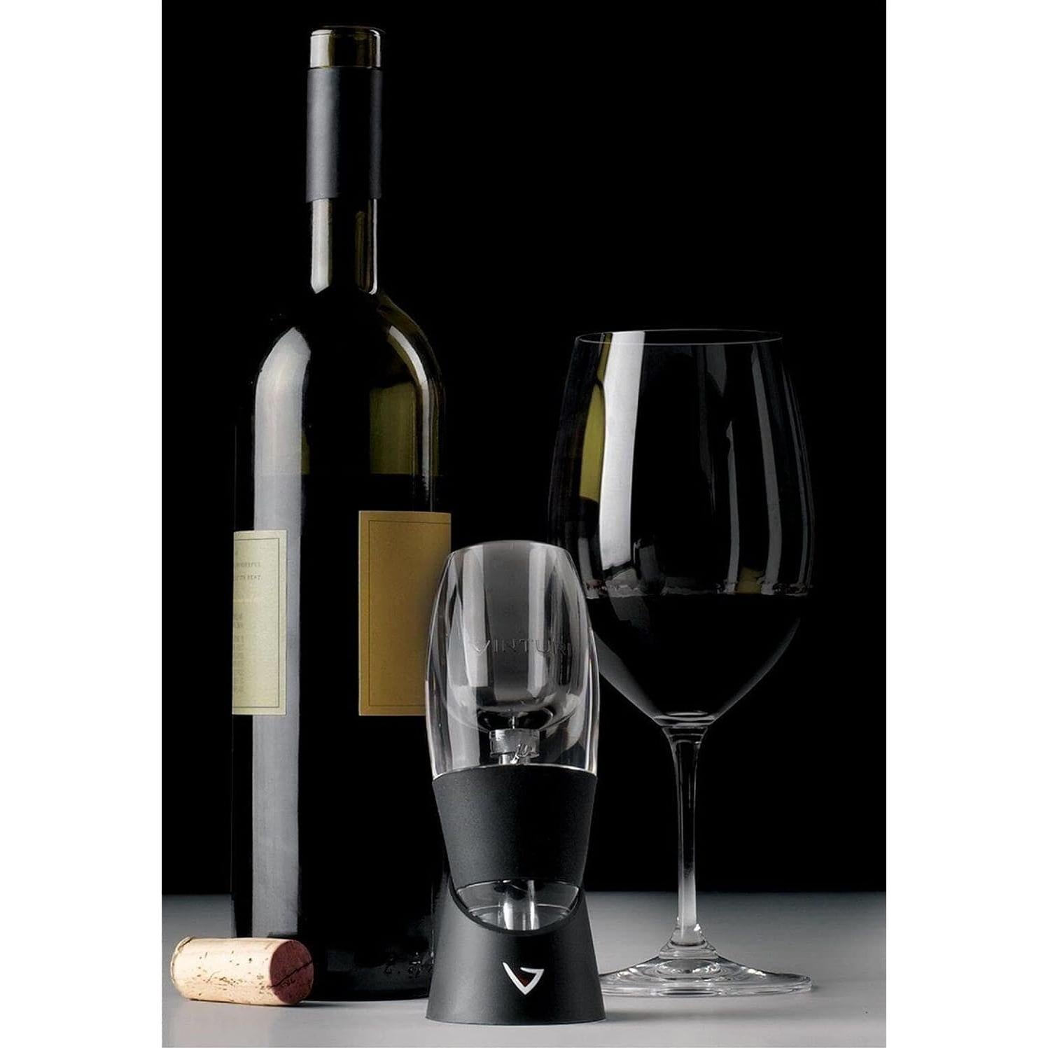 Aerador de Vino Tinto Vinturi Deluxe 6 Piezas Negro