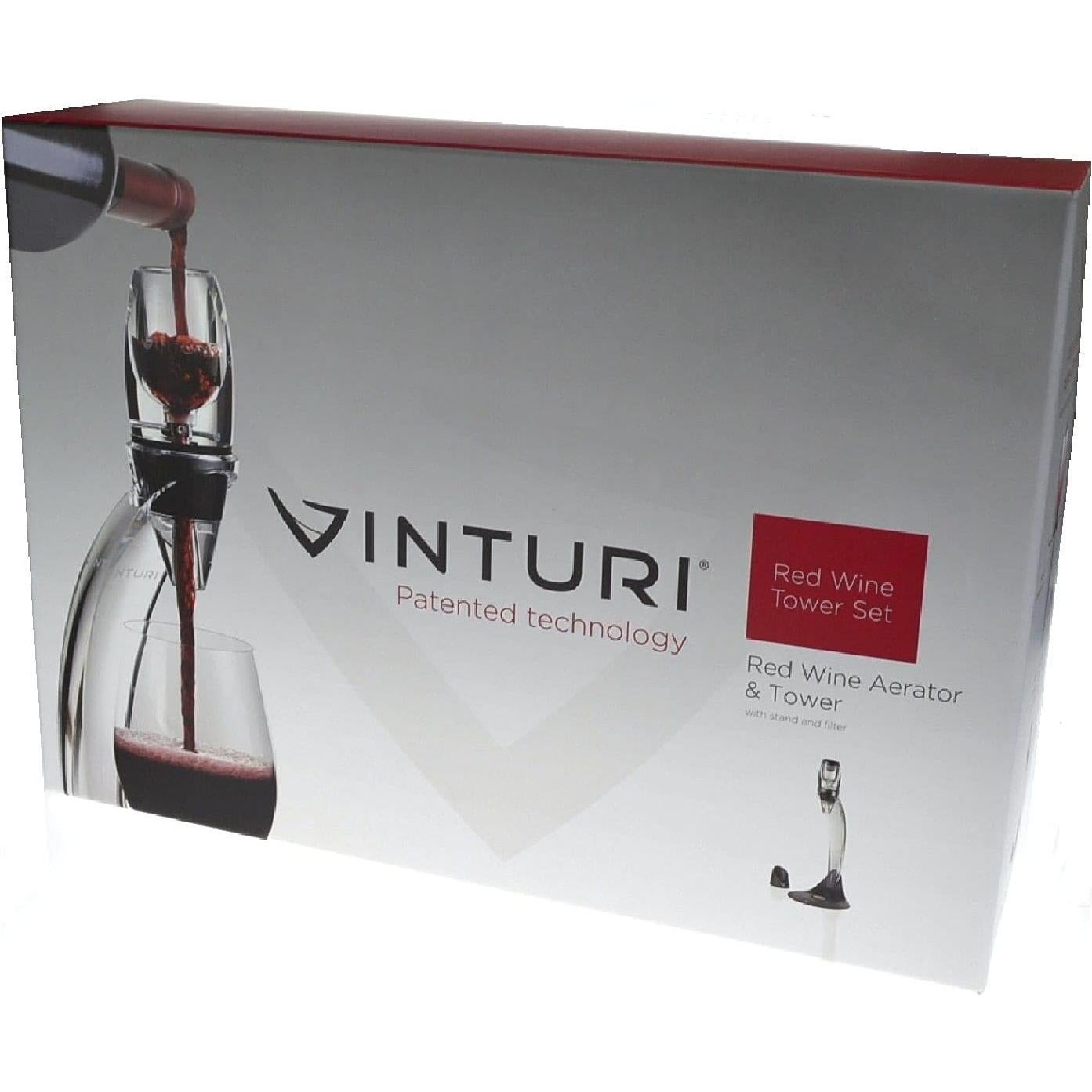 Aerador de Vino Tinto Vinturi Deluxe 6 Piezas Negro