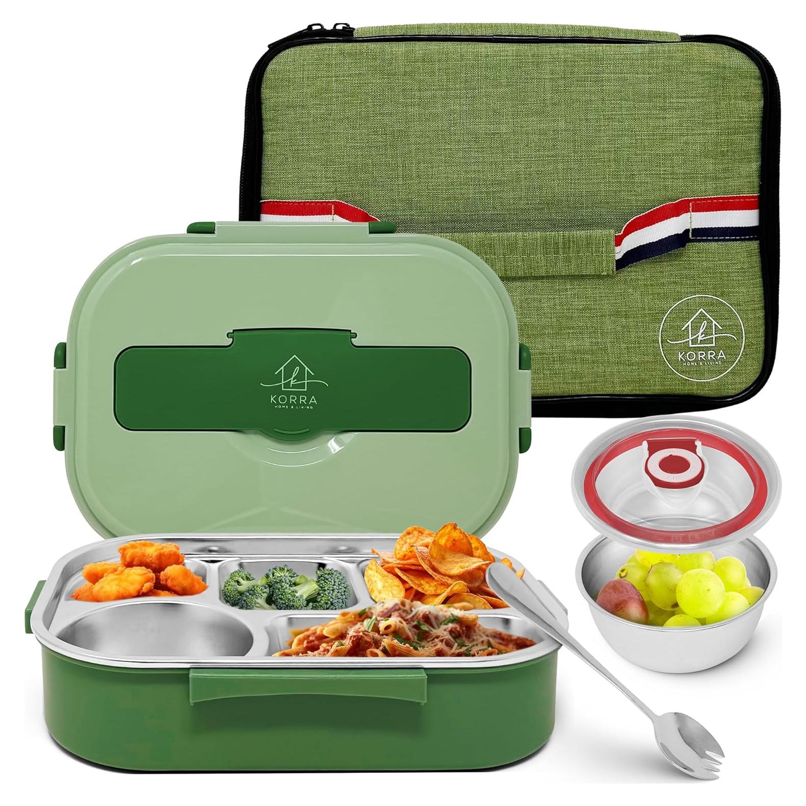 Caja Bento de Acero Inoxidable Korra Home - 5 Compartimentos