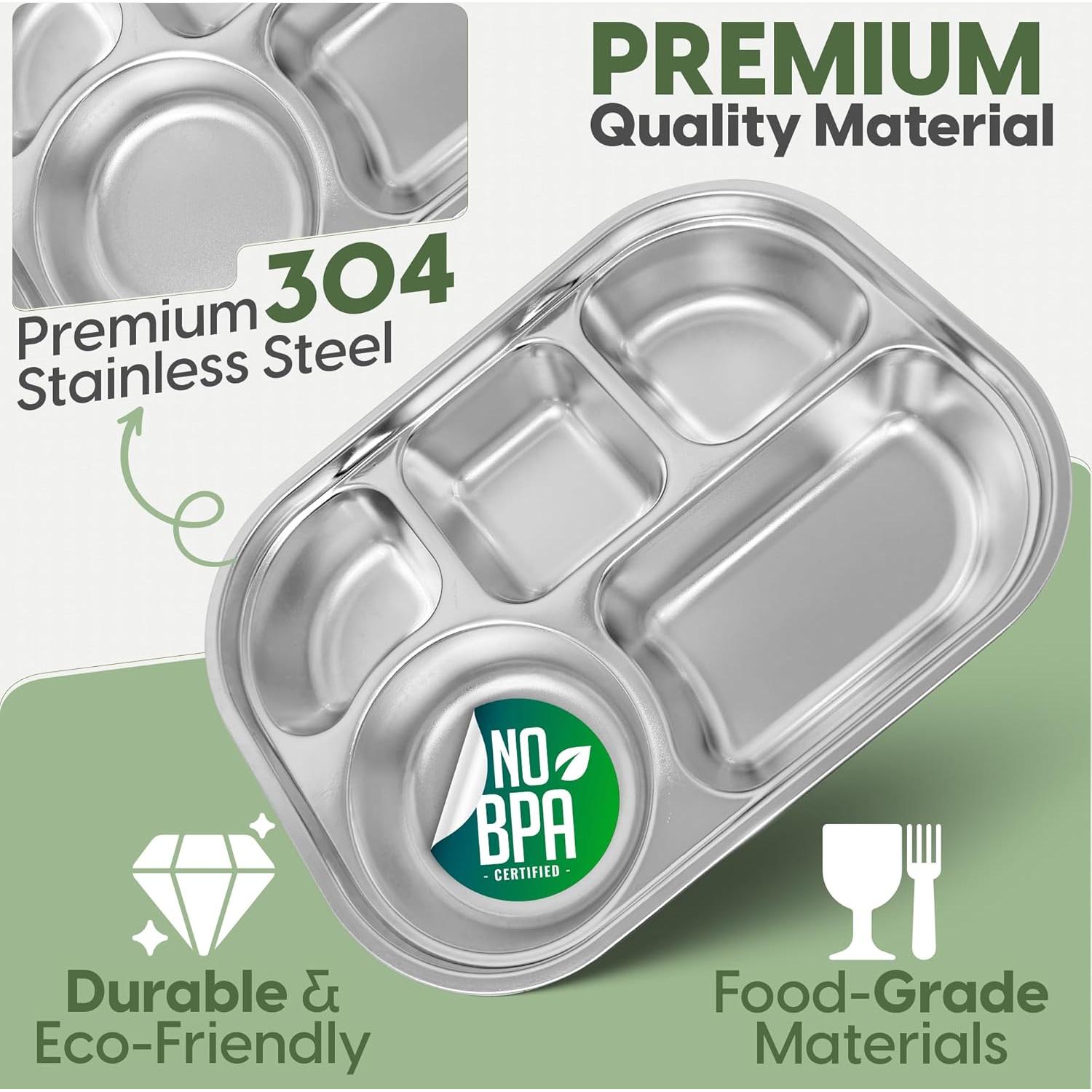 Caja Bento de Acero Inoxidable Korra Home - 5 Compartimentos