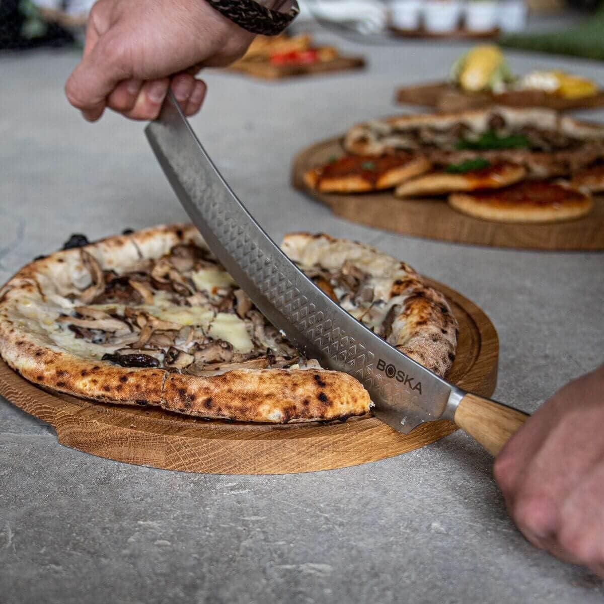 Cuchillo de Queso y Pizza Boska Oslo+ - Acero Inoxidable y Madera