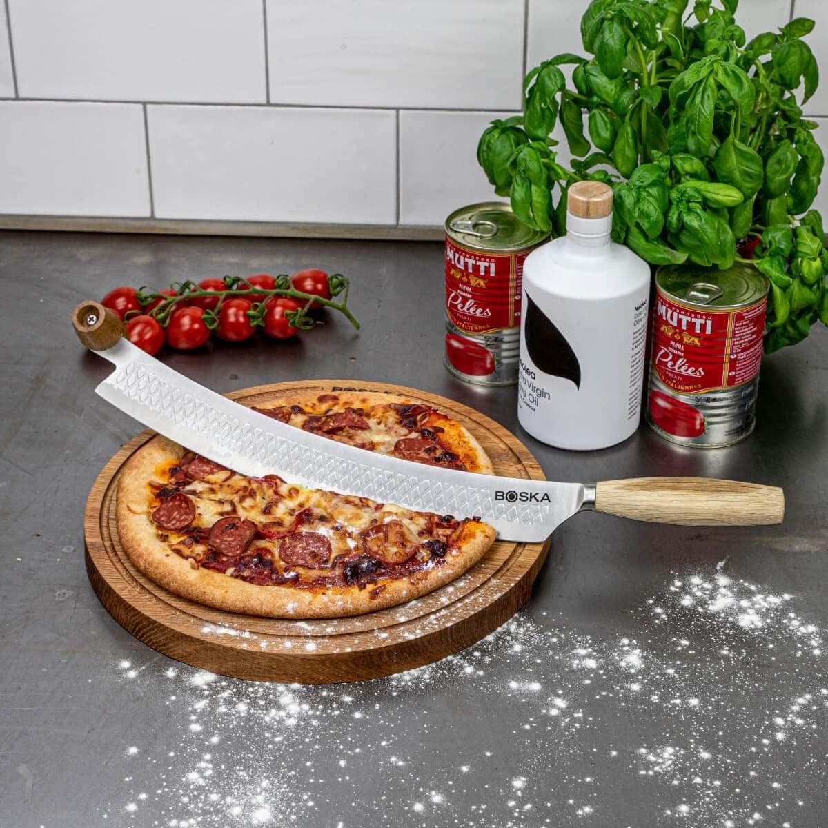 Cuchillo de Queso y Pizza Boska Oslo+ - Acero Inoxidable y Madera