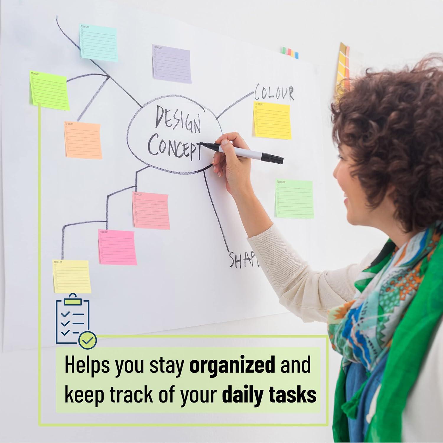 Notas Adhesivas Mr. Pen 360 Hojas 7.62cm x 10.16cm Colores Surtidos