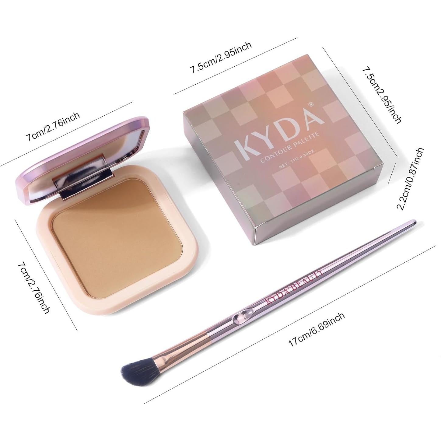 Paleta de Contorno KYDA - Polvo Compacto Multiuso 11g