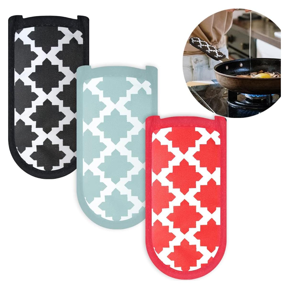 Cubiertas de Mango Caliente LYART 3 Piezas Algodón 15x8cm