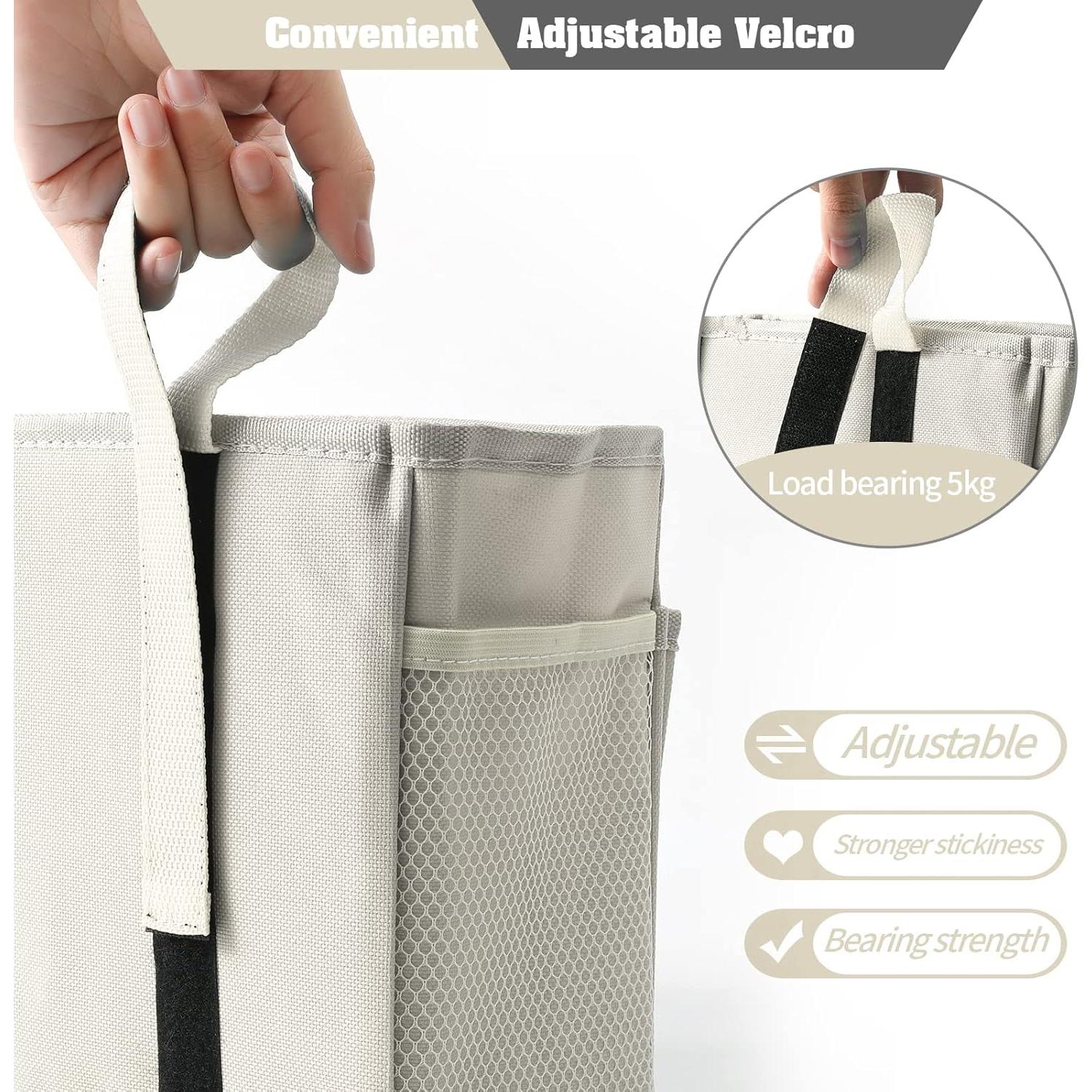 Organizador de Cama Bseash Beige 4 Bolsillos Impermeable