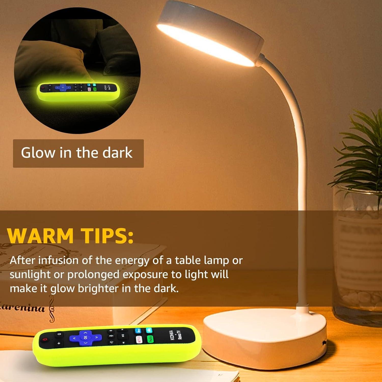 Funda de Silicona para Control Remoto Roku - 3 Paquetes Brillantes