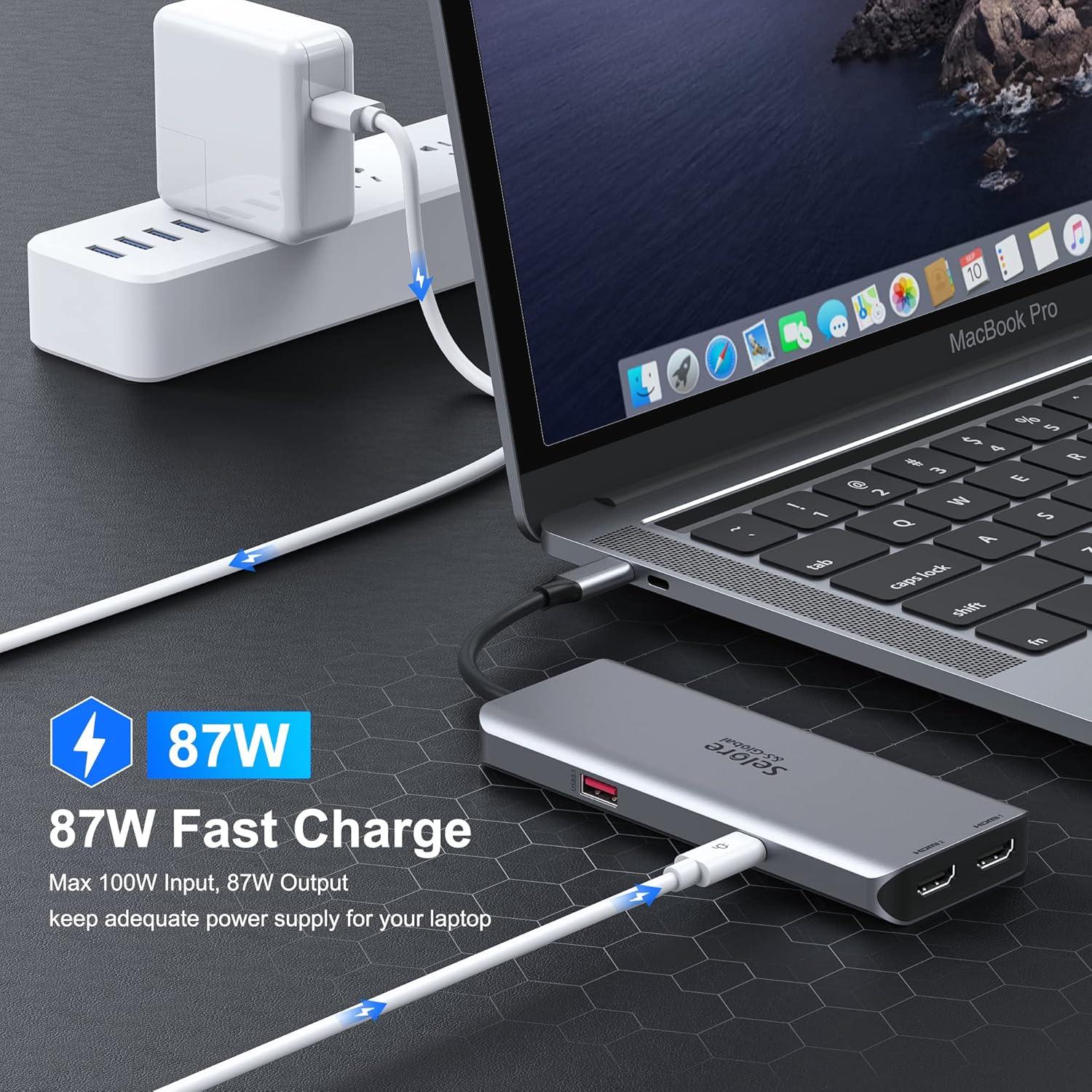 Estación de Acoplamiento USB C 7 en 1 Selore para MacBook