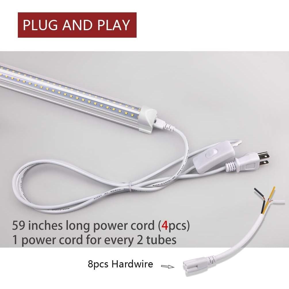 Lámpara de Taller LED Kihung 3FT T8 Enlazable 30W 4680lm 6000K