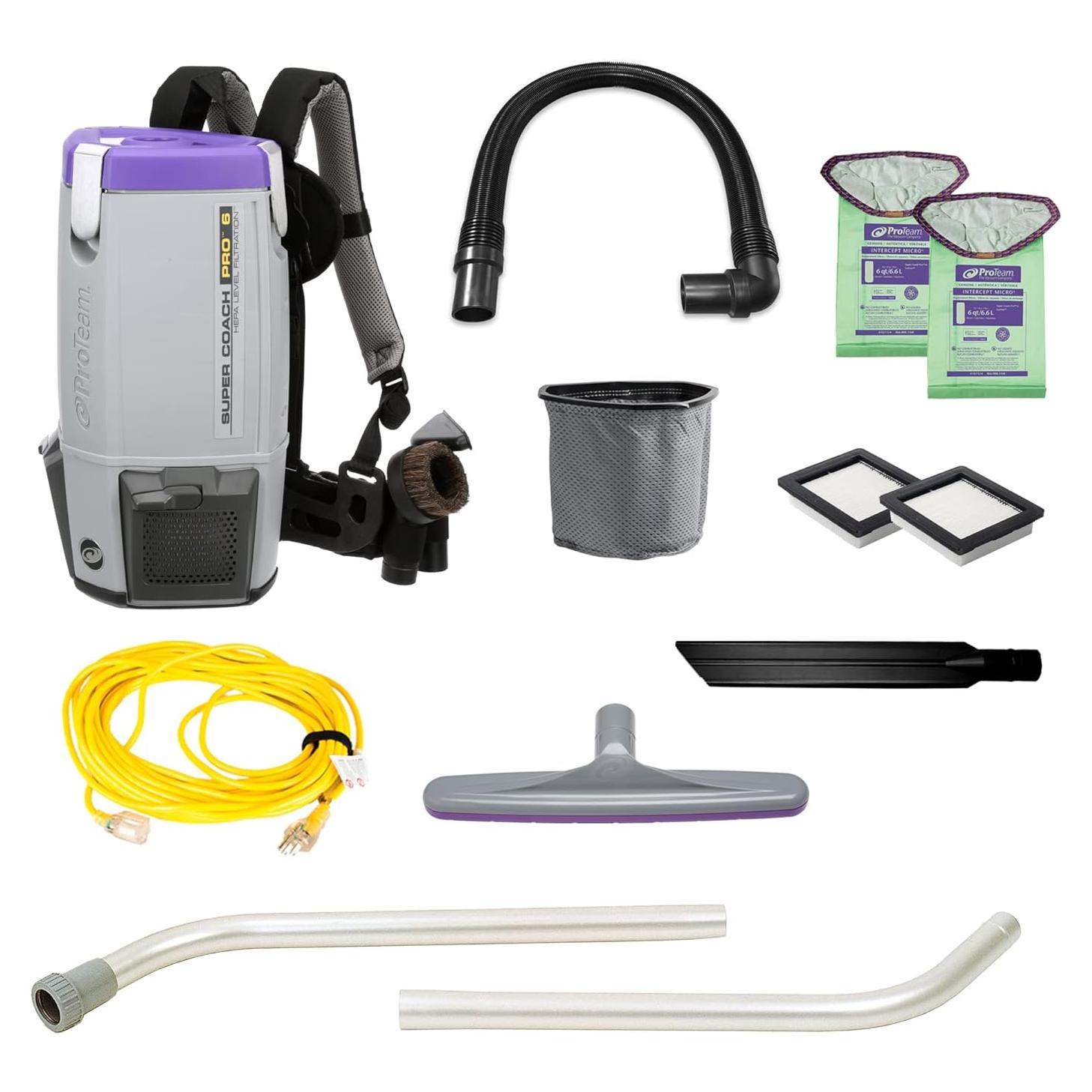 Aspiradora Comercial ProTeam Super Coach Pro 6 con Kit 2 Piezas