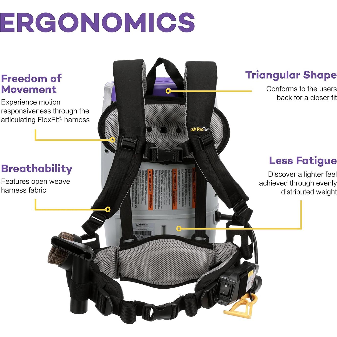 Aspiradora Comercial ProTeam Super Coach Pro 6 con Kit 2 Piezas