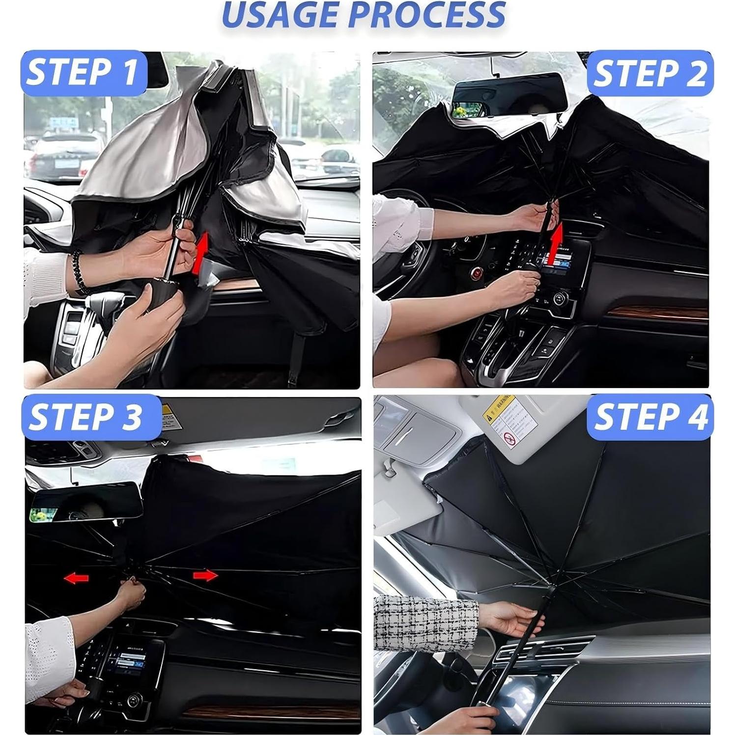 Sombrilla para Parabrisas ZERIXA 139.7x80cm Universal Plegable