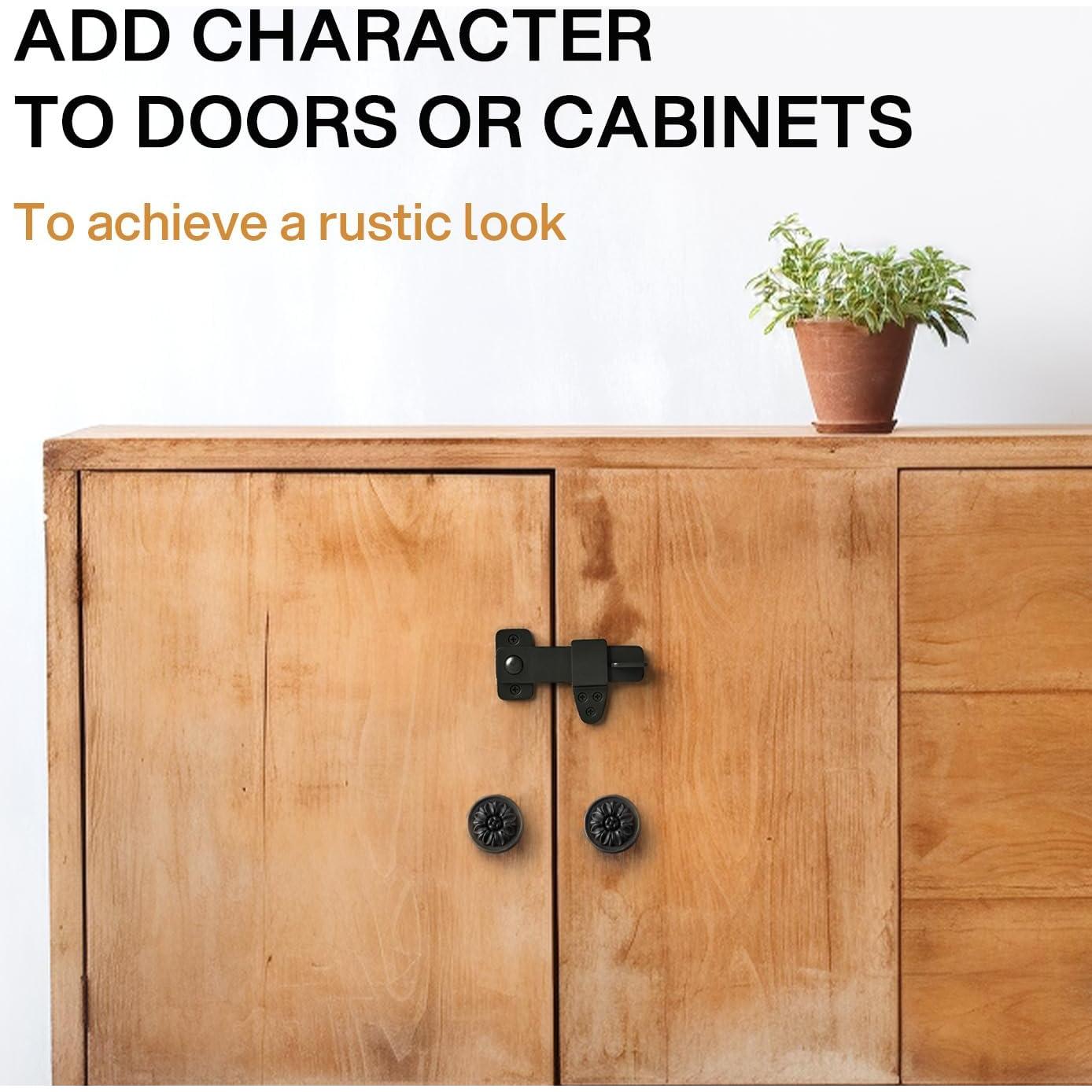 Cierre de Puerta de Granero Nordstrand - Pestillo Flip Negro 4mm