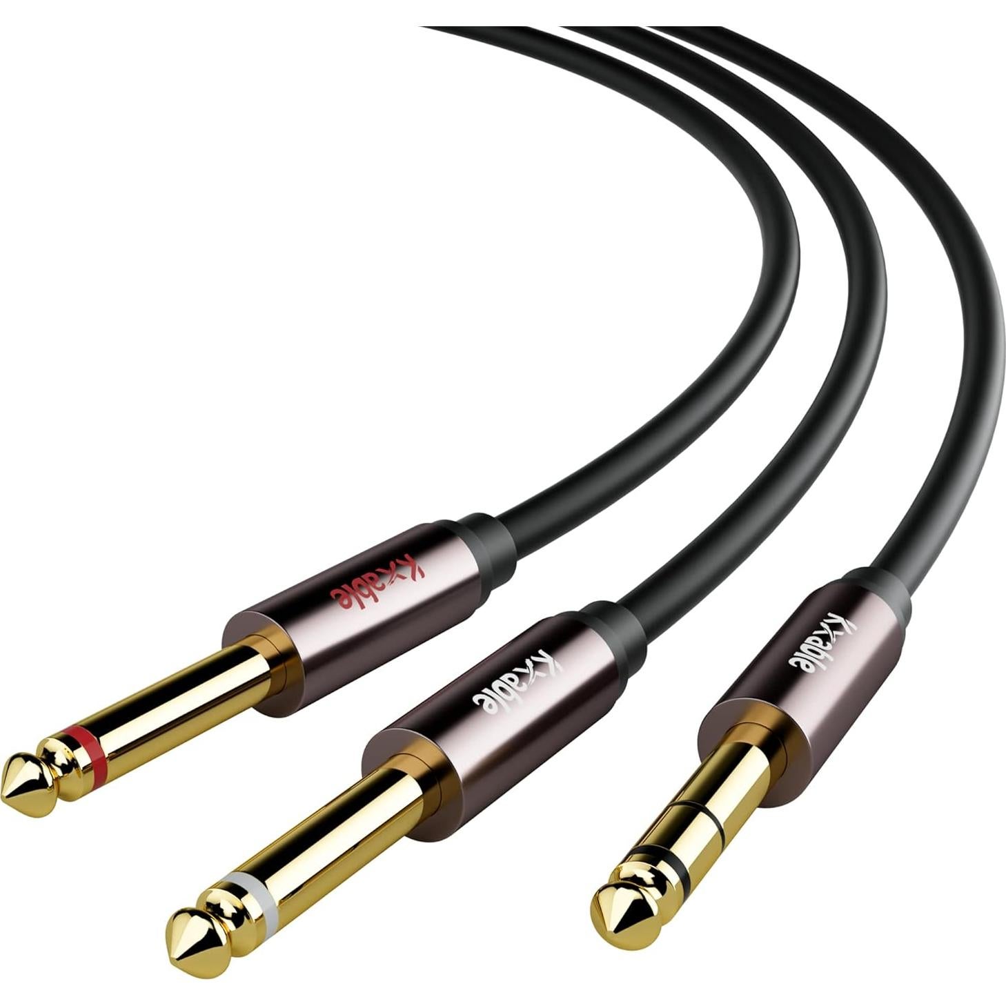 Cable Y-Splitter Estéreo TRS Kxable 1/4" a Doble 1/4" 1.22m