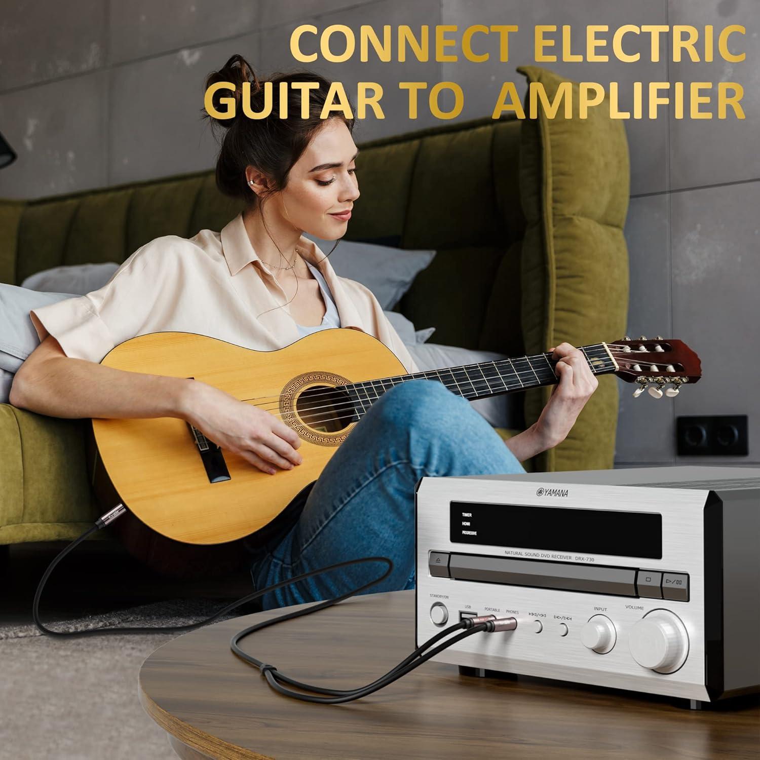 Cable Y-Splitter Estéreo TRS Kxable 1/4" a Doble 1/4" 1.22m