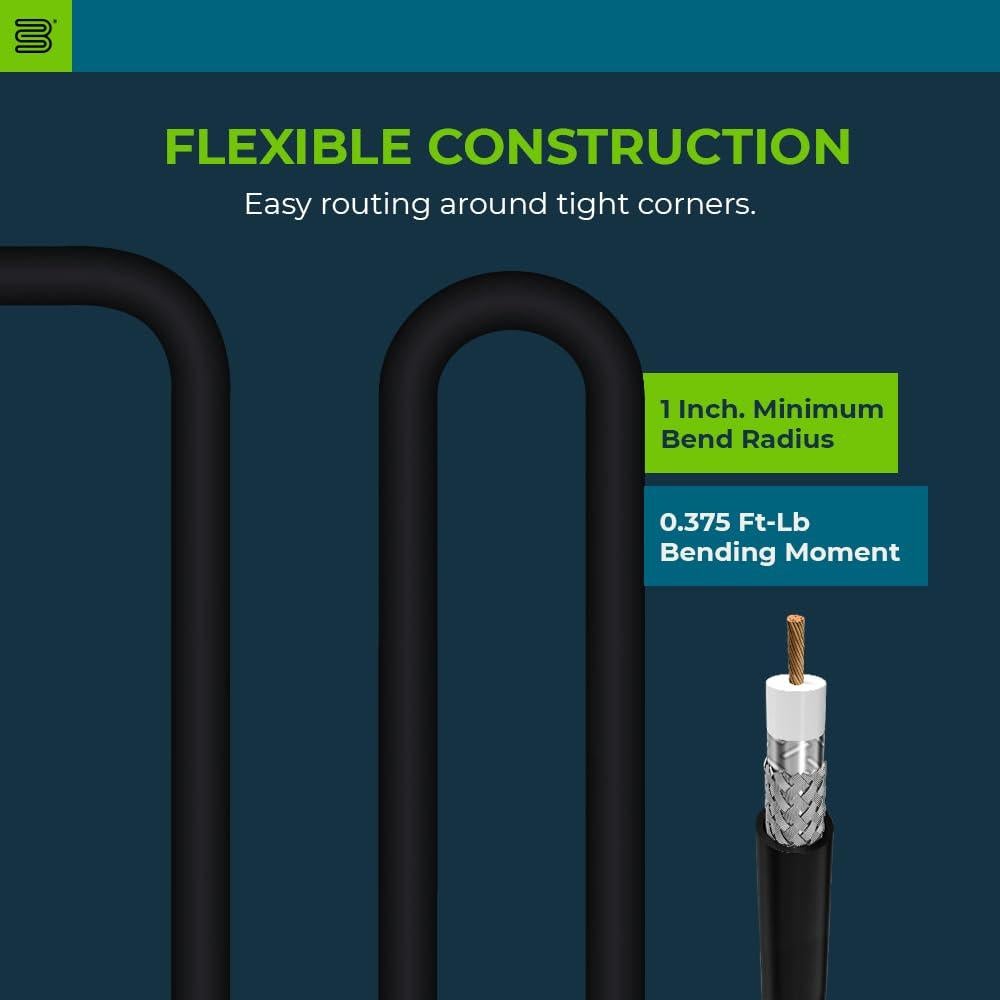 Cable de Baja Pérdida Bolton 400 Ultra Flexible N-Macho 0.61 m