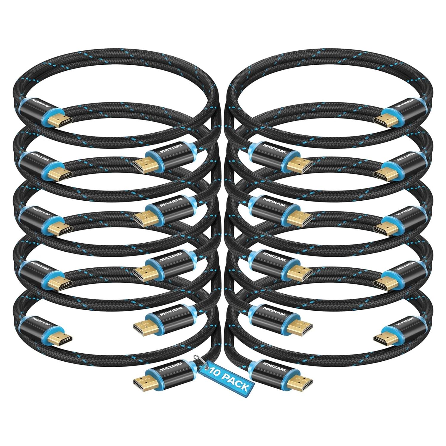 Cable HDMI 4K Ultra HD Maximm 1 Pie 10 Paquete 18Gbps