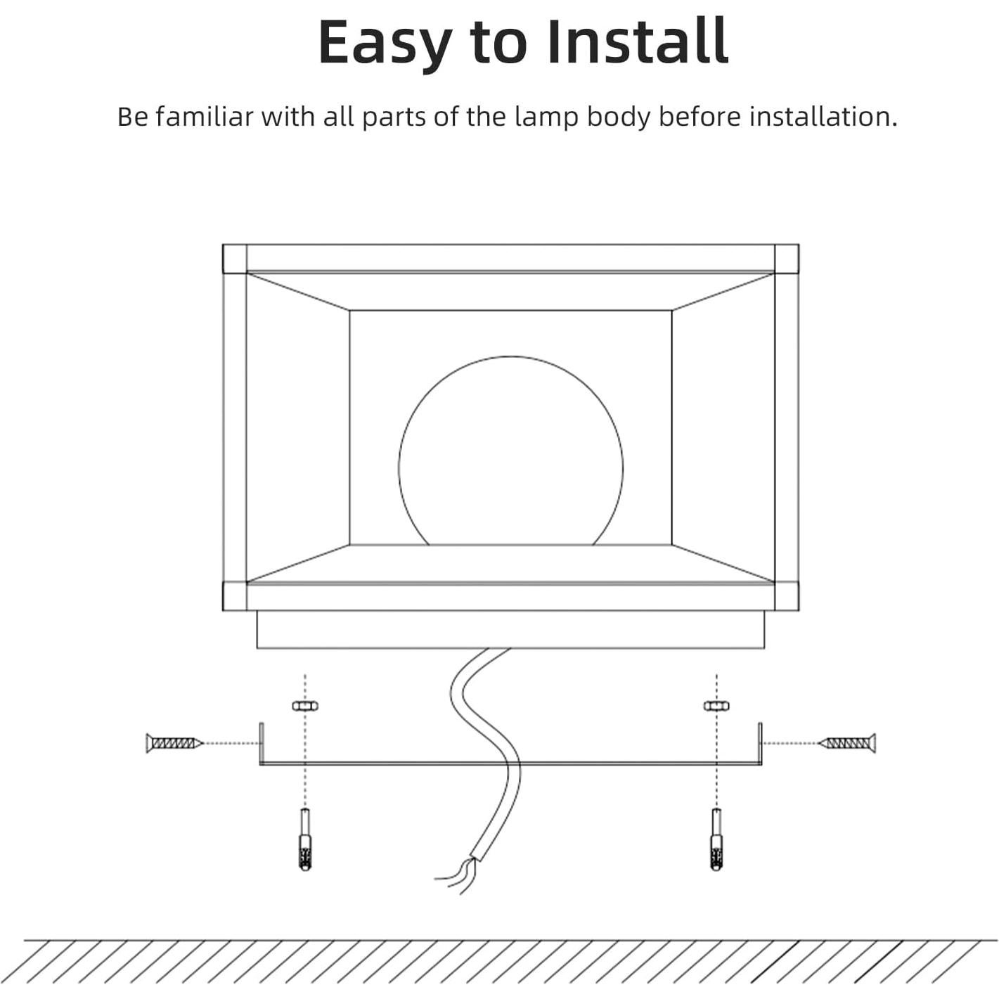 Luz de Poste Exterior PAKEDANDUN 30x30 cm LED 5W IP65