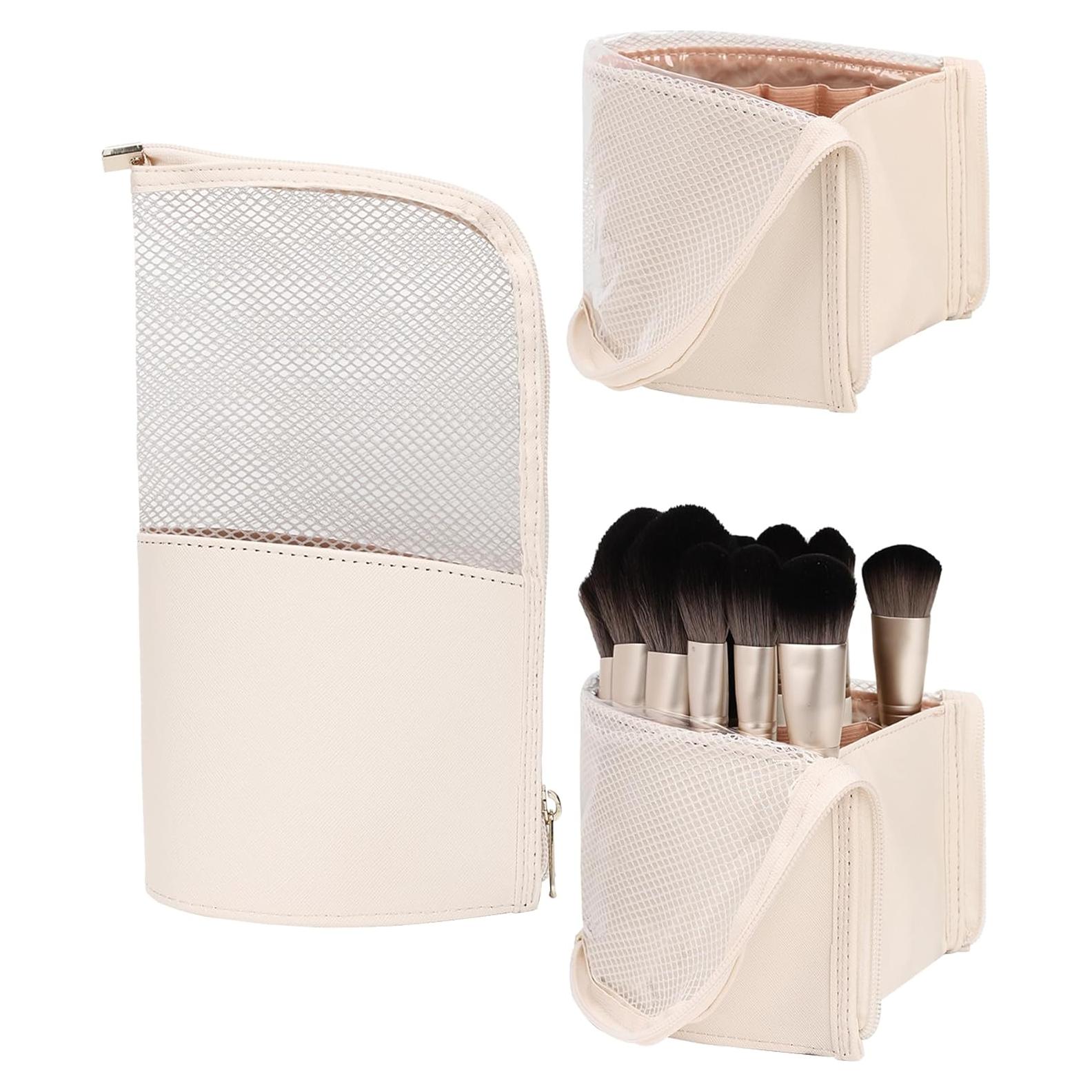 Bolsa Organizadora de Pinceles de Maquillaje MONSTINA Extra Grande Beige