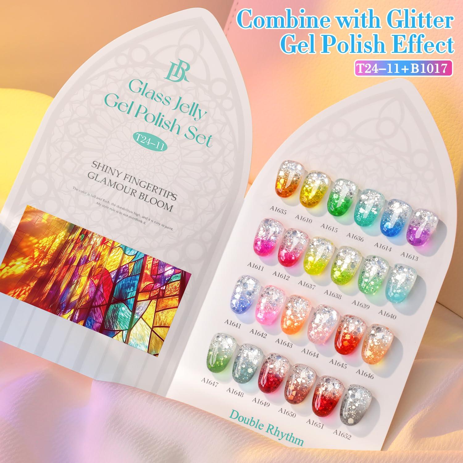 Kit de Esmalte de Uñas de Gel 28 Piezas Double Rhythm