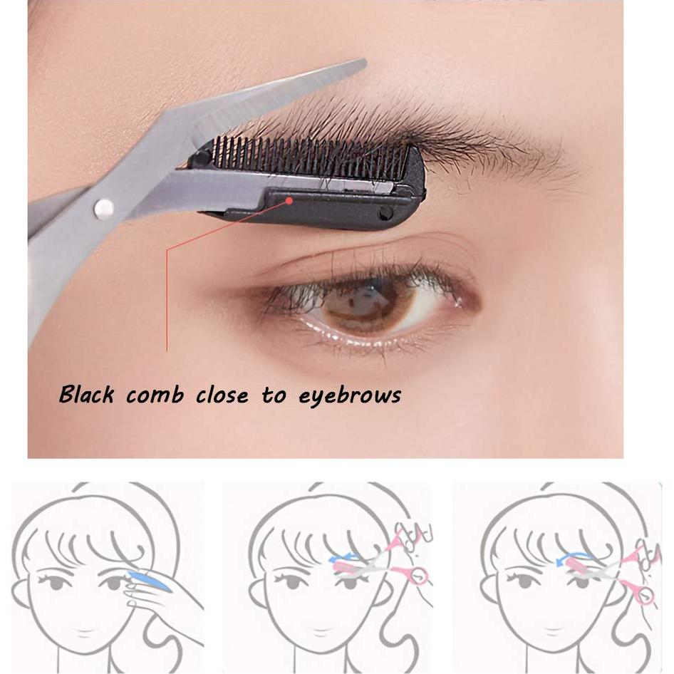 Kit de Cuidado de Cejas HiMo 6 en 1 con Tijeras y Pinzas