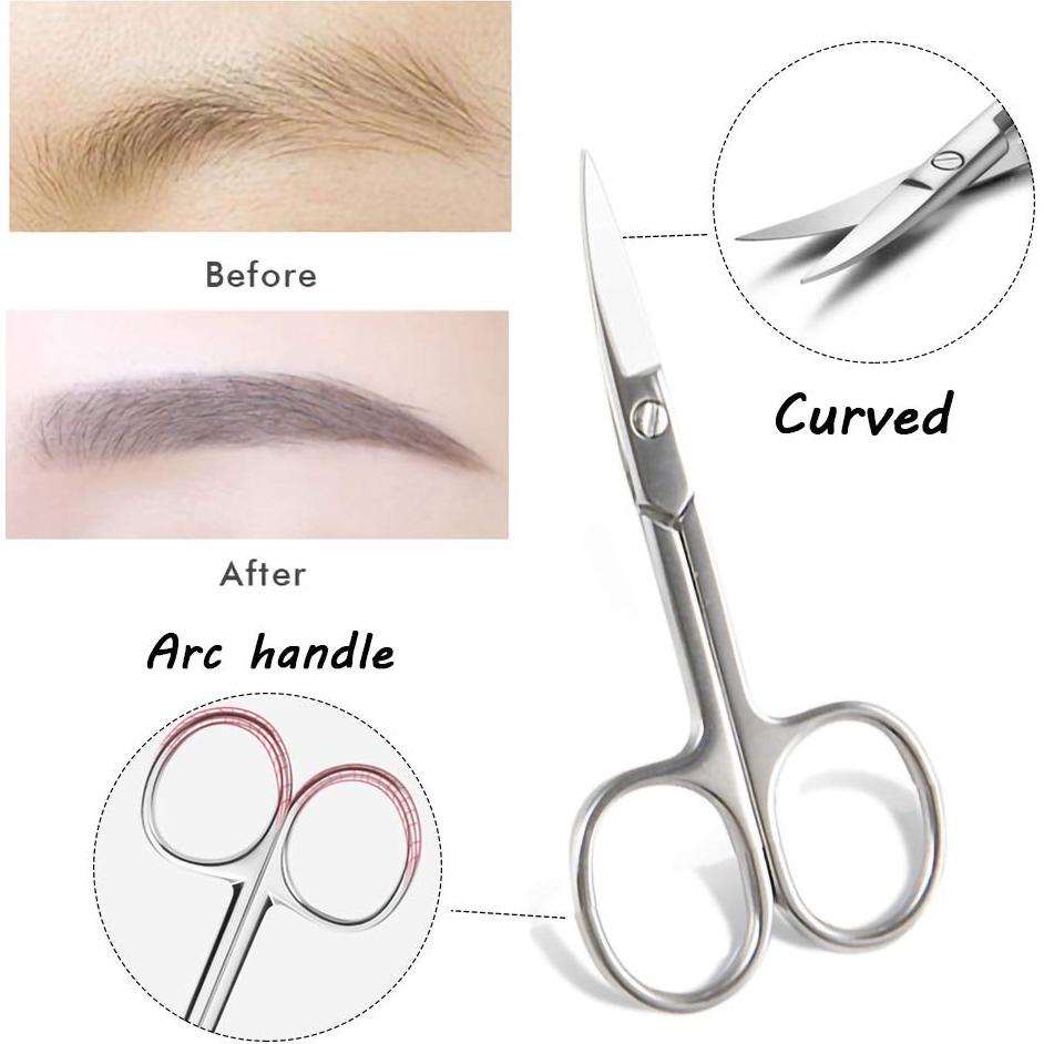 Kit de Cuidado de Cejas HiMo 6 en 1 con Tijeras y Pinzas