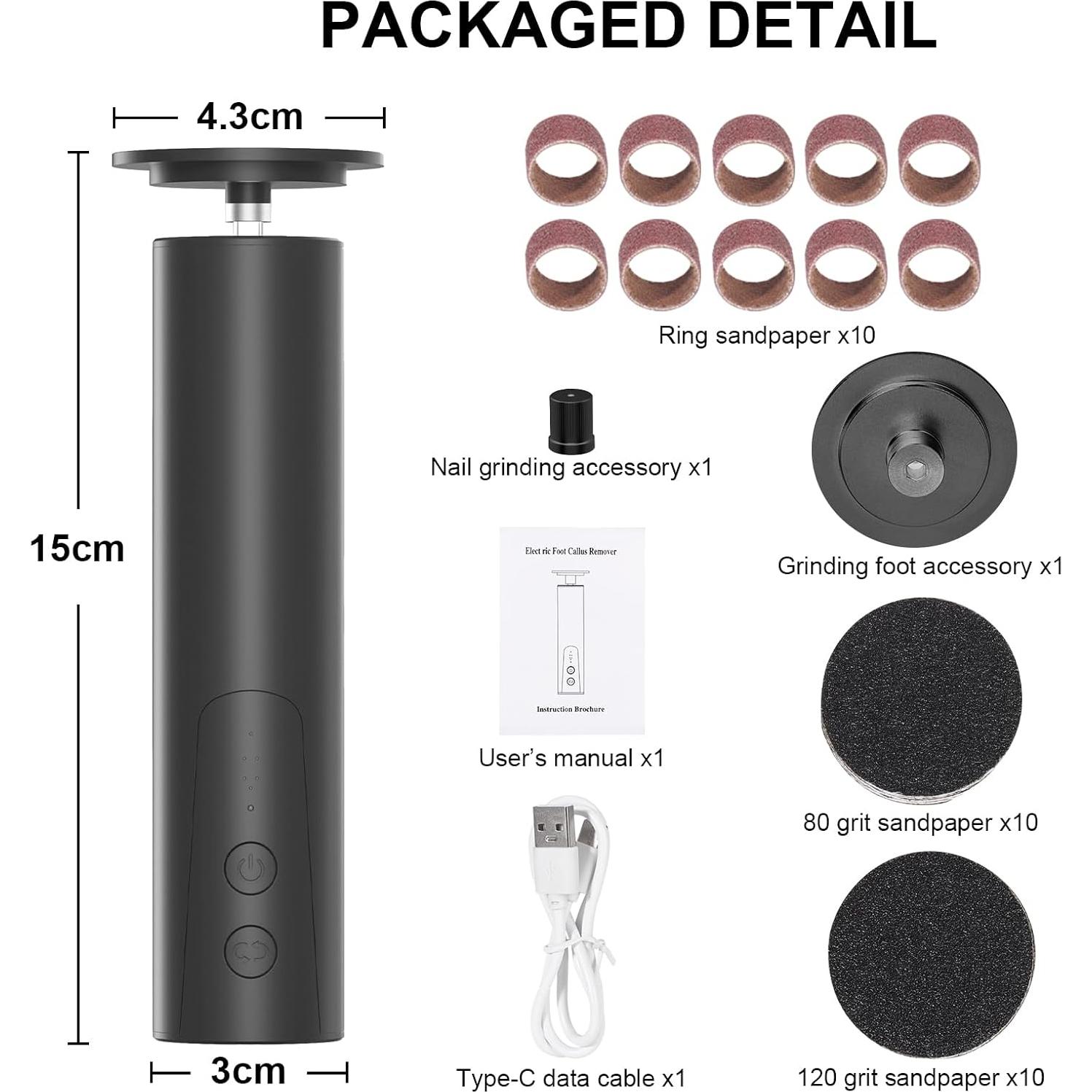 Lima Eléctrica para Pies ele ELEOPTION HX-12 6 Velocidades