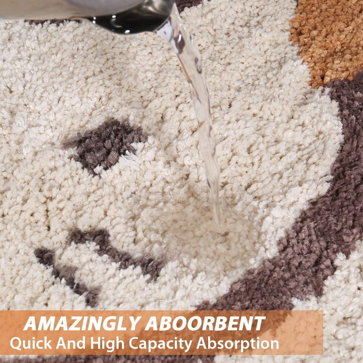 Alfombra de Baño Antideslizante Ankah Gato Beige 46x66 cm