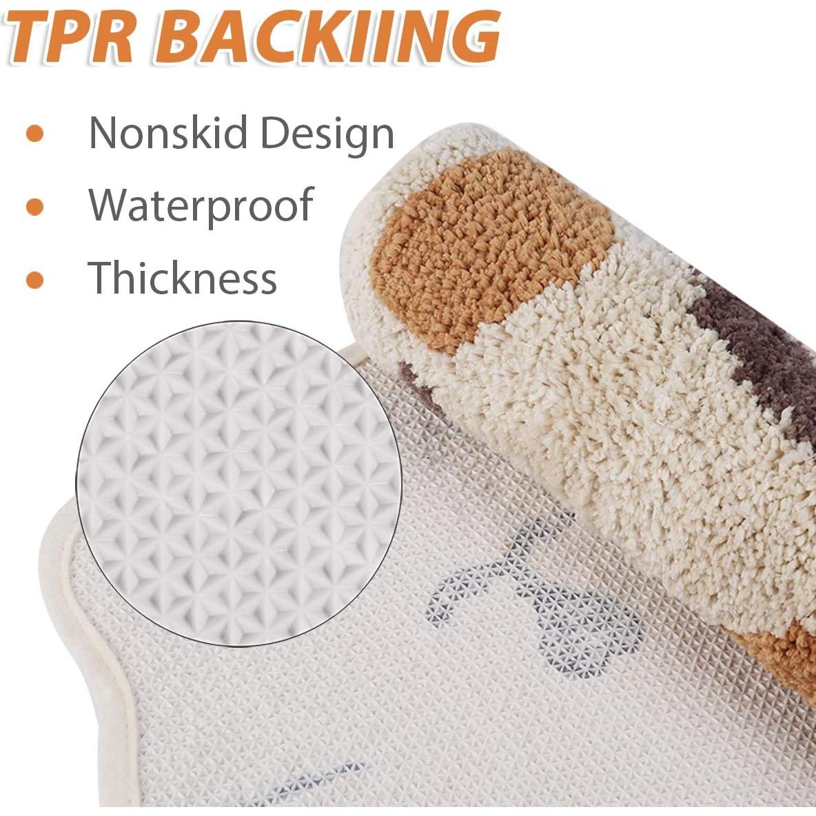 Alfombra de Baño Antideslizante Ankah Gato Beige 46x66 cm