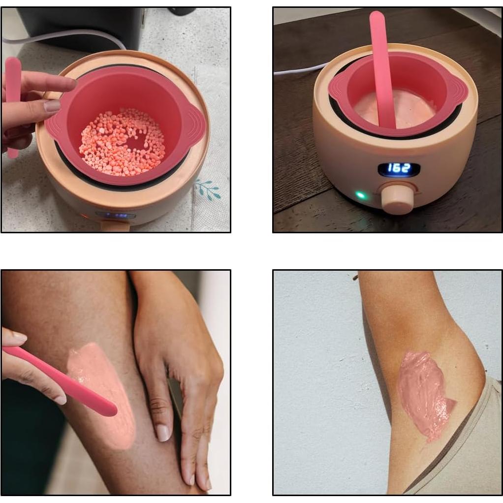 Forro de Tazón de Silicona Antiadherente Rosa + Espátula