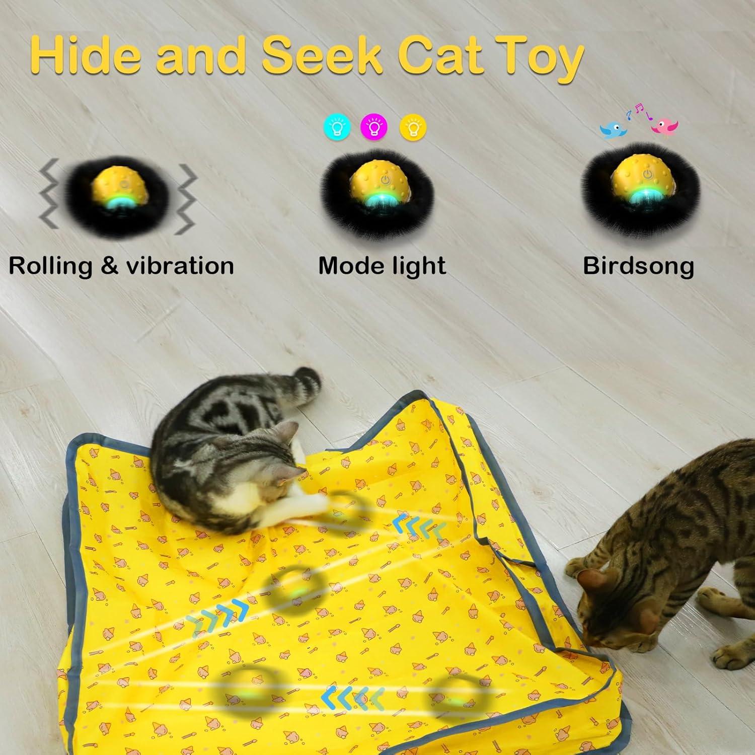 Bola Interactiva para Gatos LEPLE P62 con Luz LED y Sonido