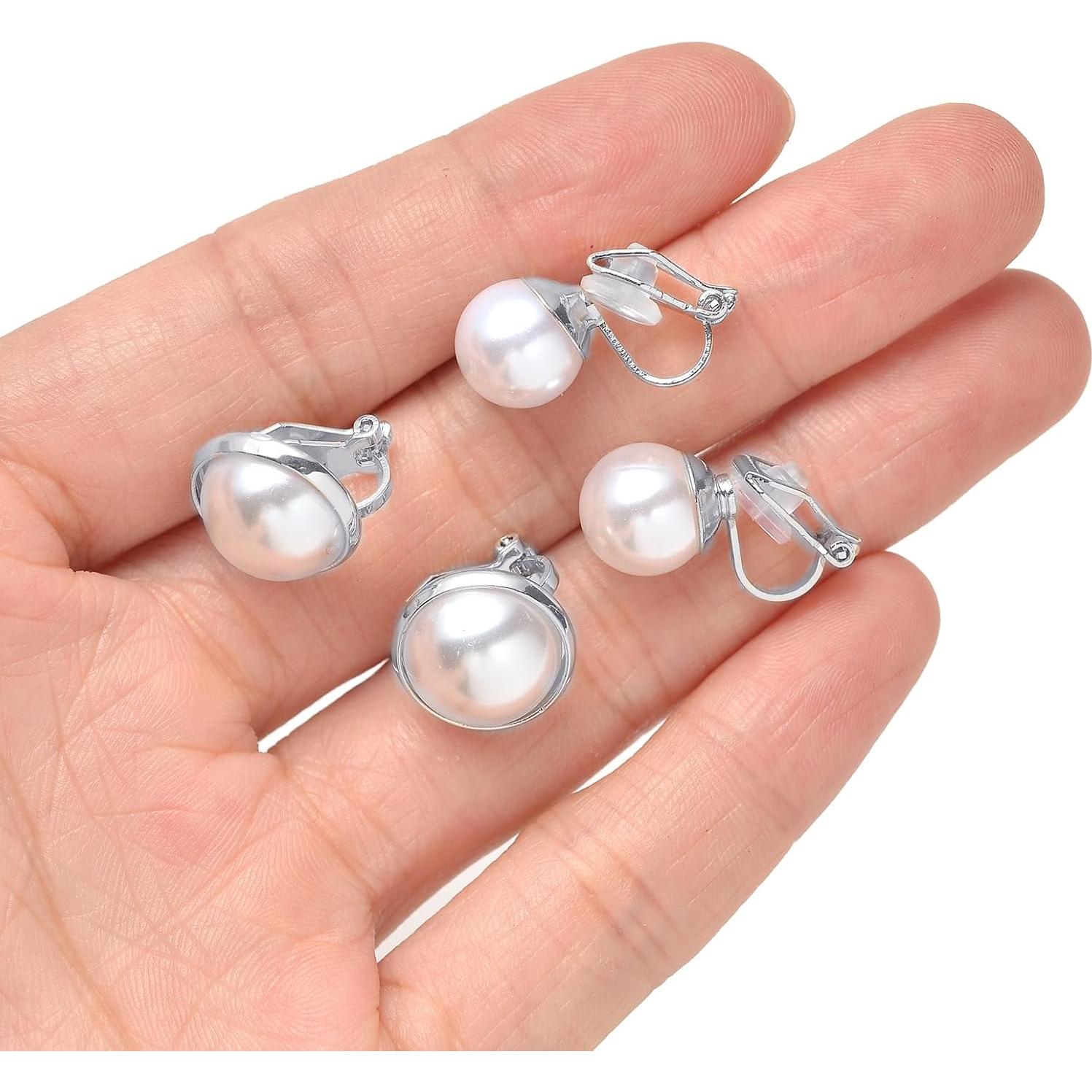 Conjunto 10 Pares Pendientes de Clip Tornito Mujeres Plata