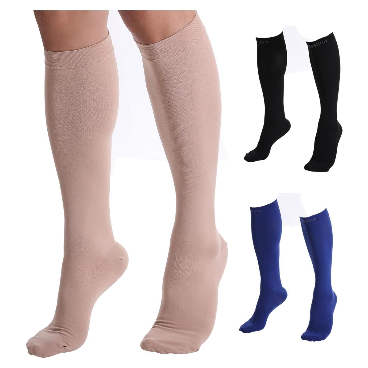 Calcetines de Compresión Doc Miller 15-20 mmHg para Hombres y Mujeres