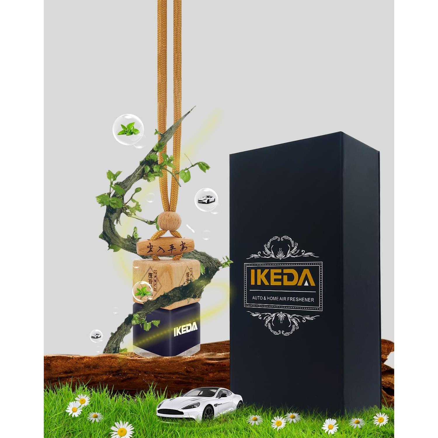 Ambientador Ikeda 10ml Aroma a Auto Nuevo - Difusor Colgante